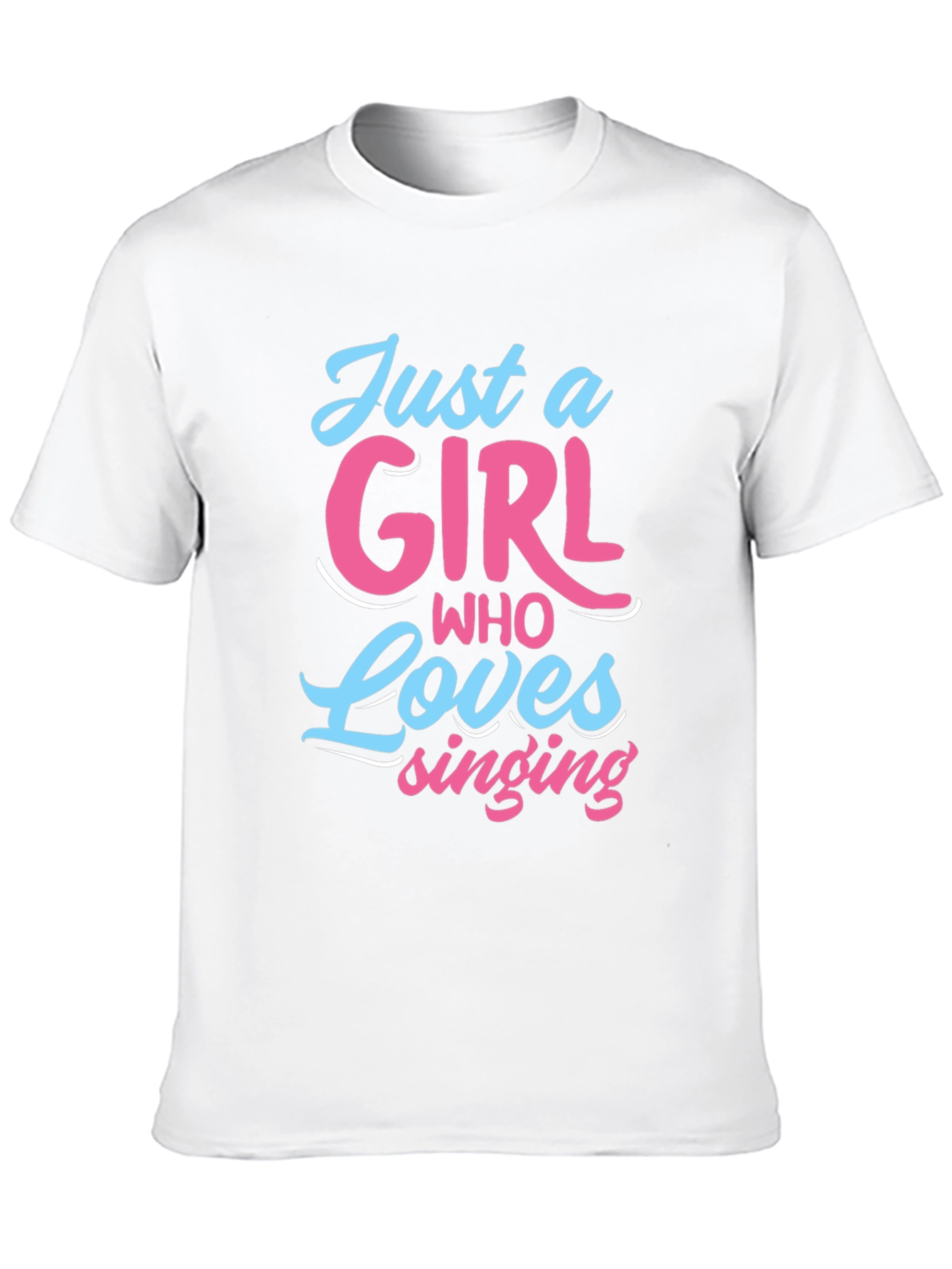 Just A Girl Who Loves Singing Black T-Shirt