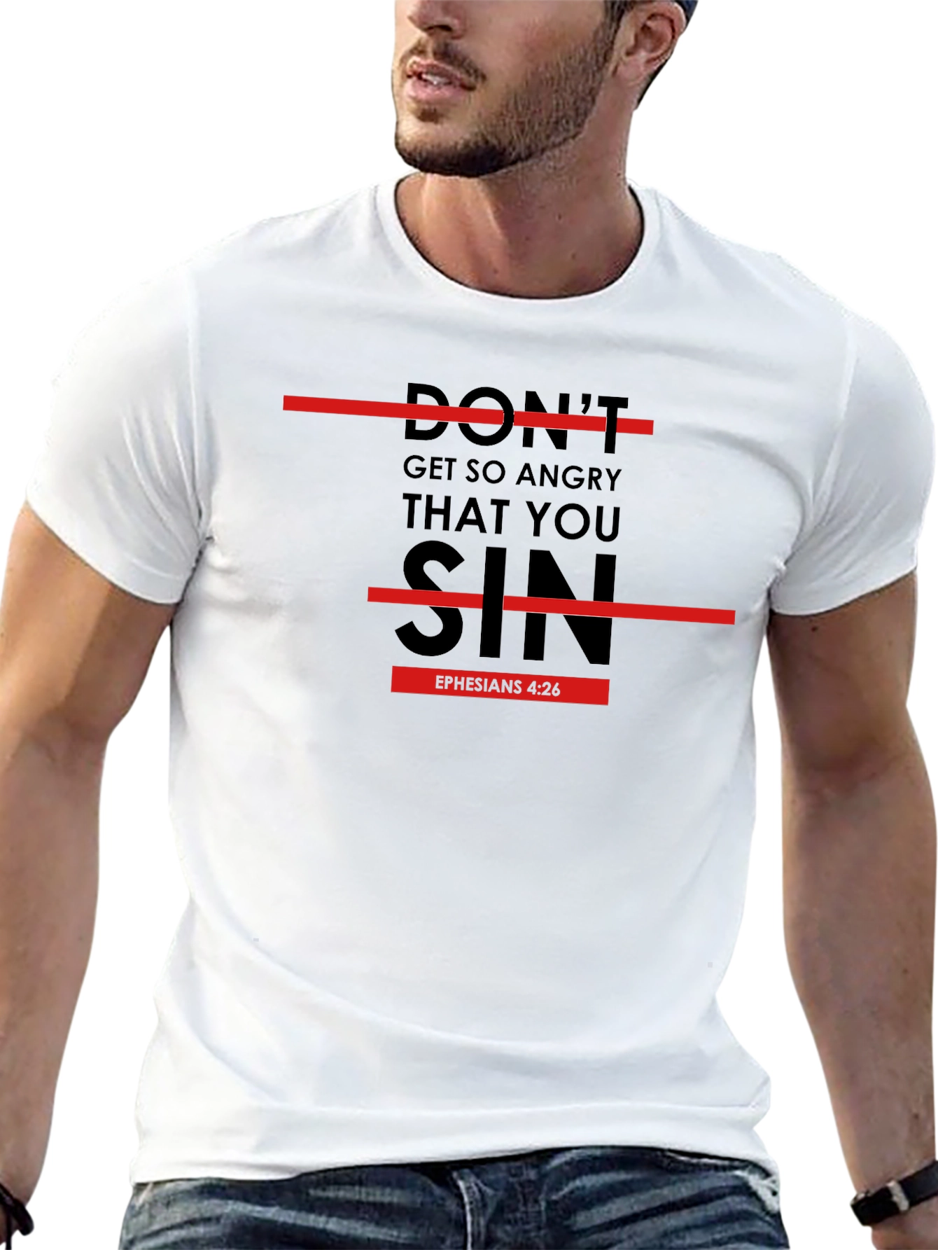 Dont Sin T-Shirt: Religious Verse Graphic Tee