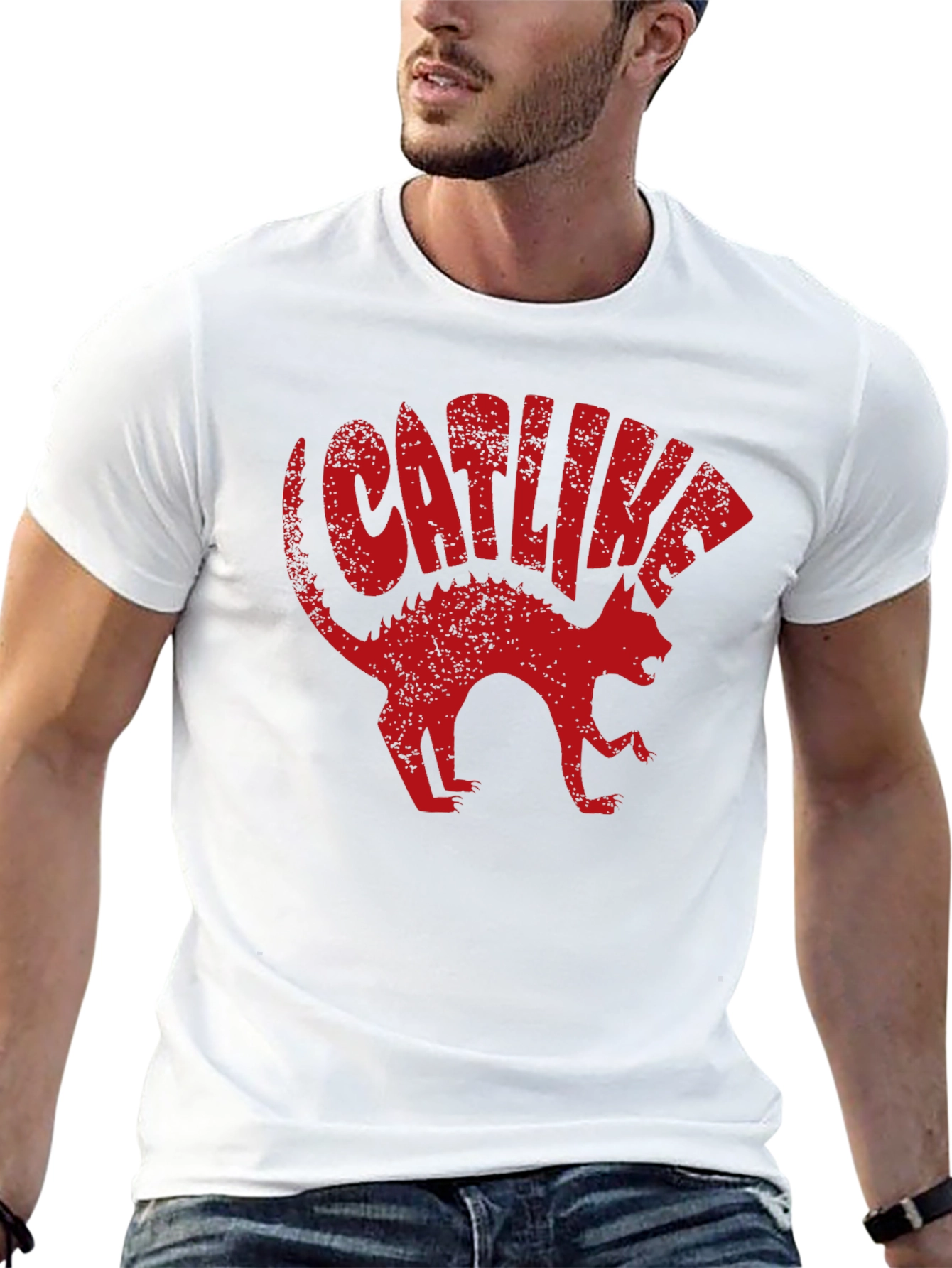 Catlike T-Shirt - Mens Black Graphic Tee