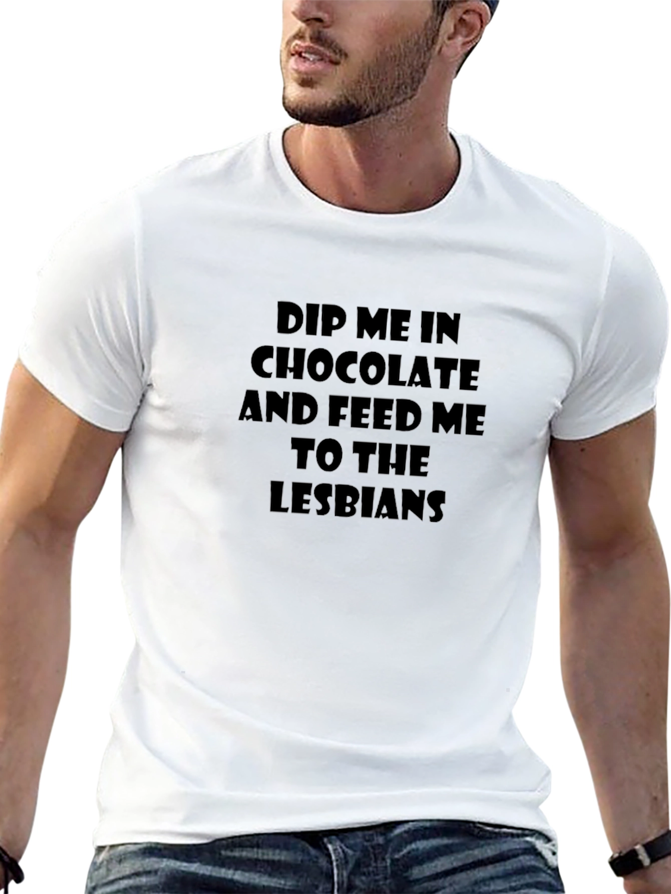 Humorous Dip Me In Chocolate Black T-Shirt