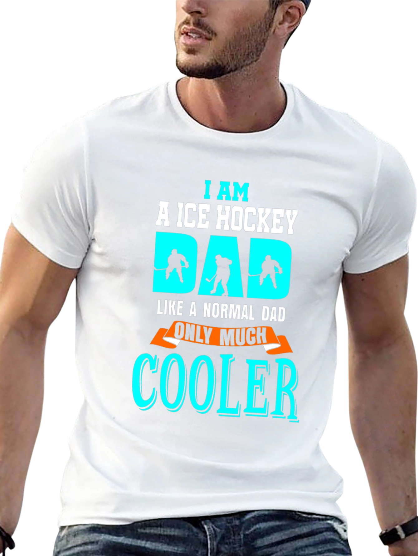 Ice Hockey Dad T-Shirt - Cool Fathers Day Tee