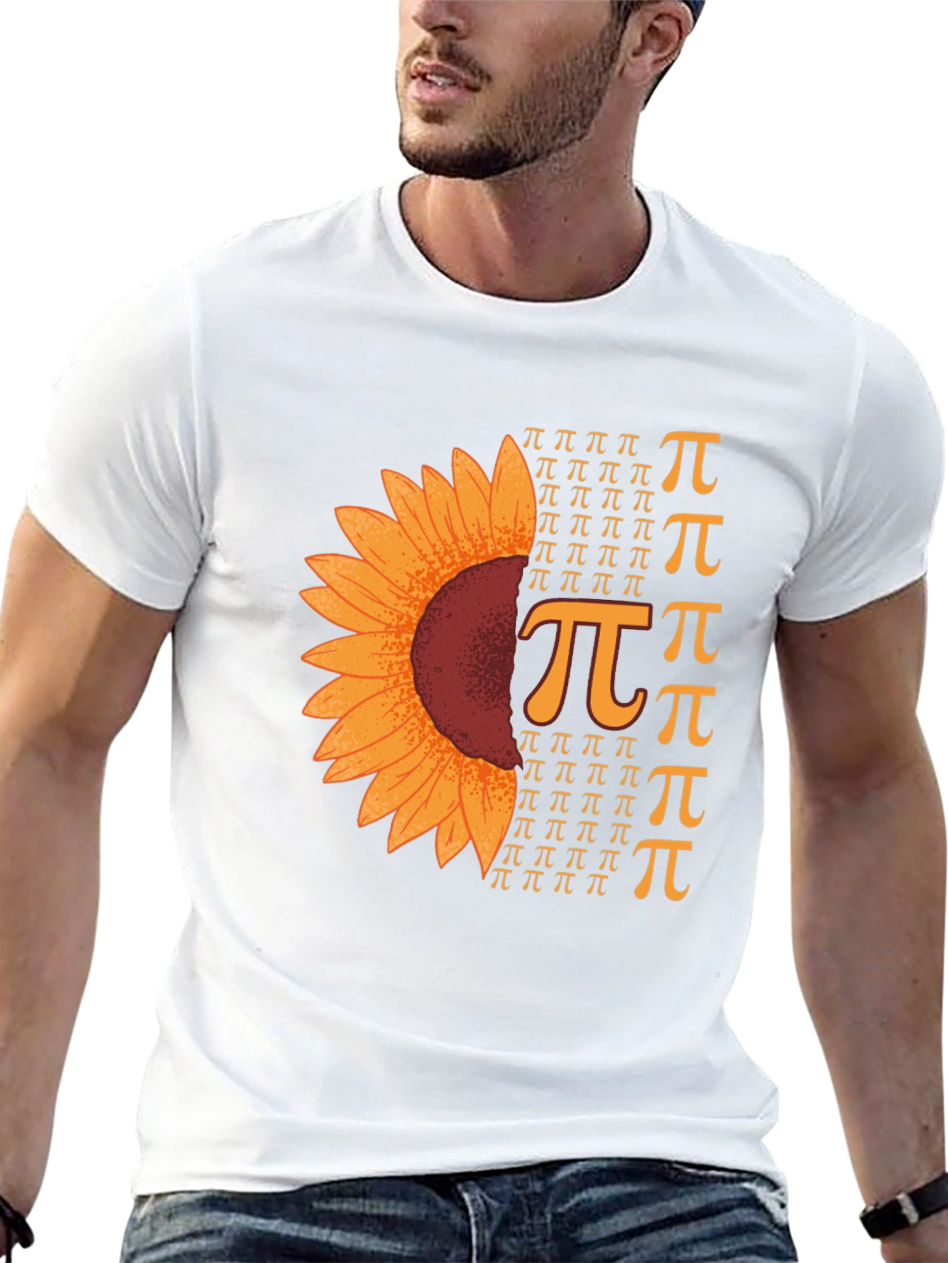 Sunflower Pi Symbol T-Shirt Math Lover Tee