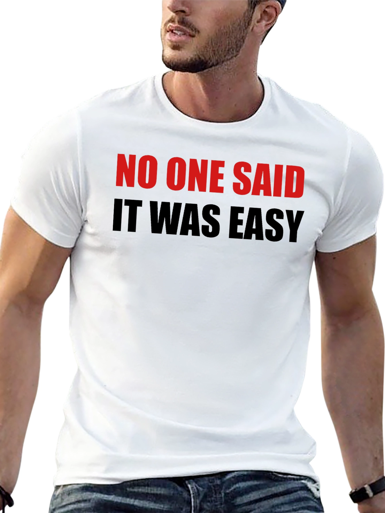 No One Said It Was Easy Black T-Shirt