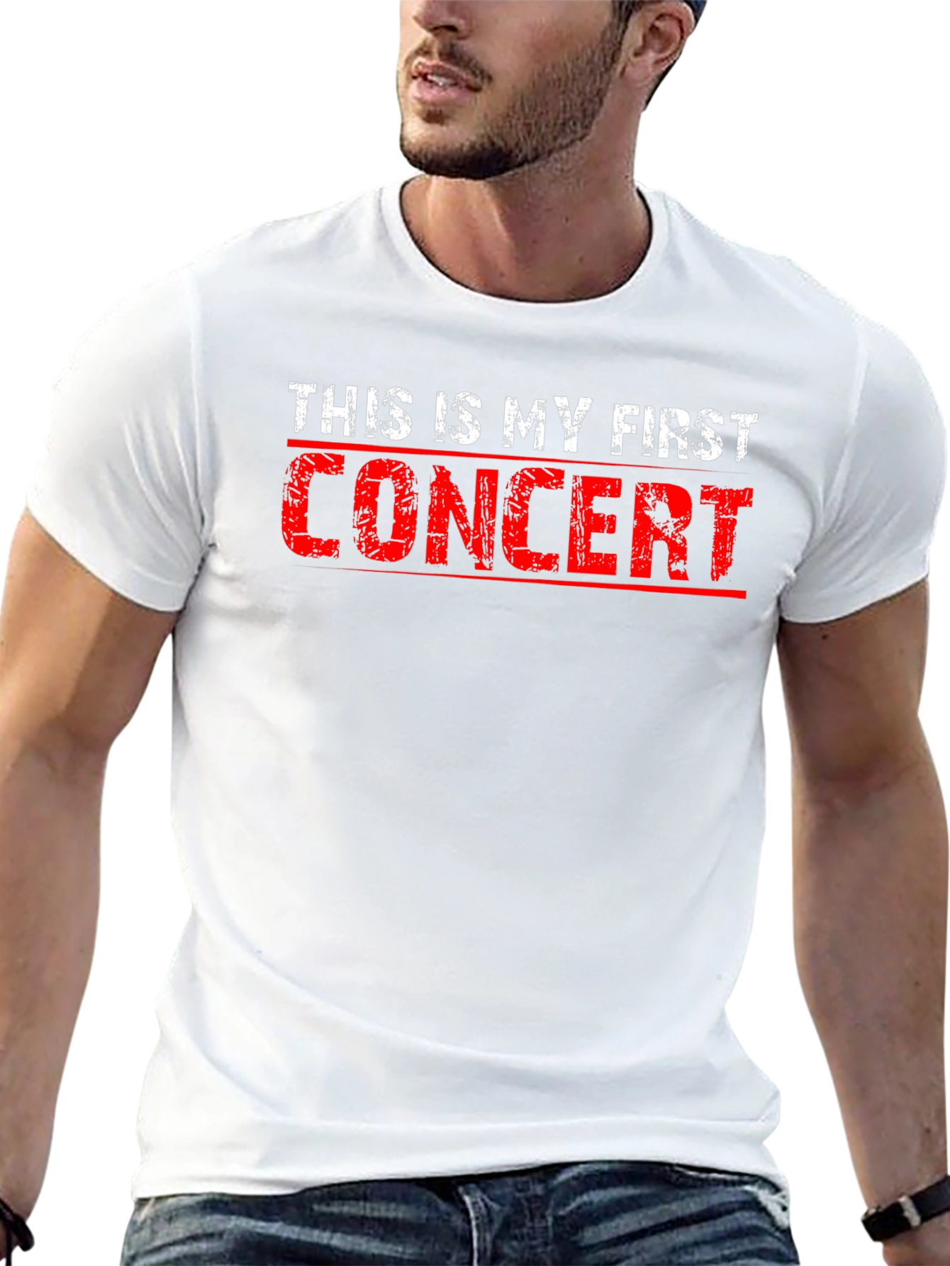 First Concert Graphic Tee - Trendy Black T-Shirt