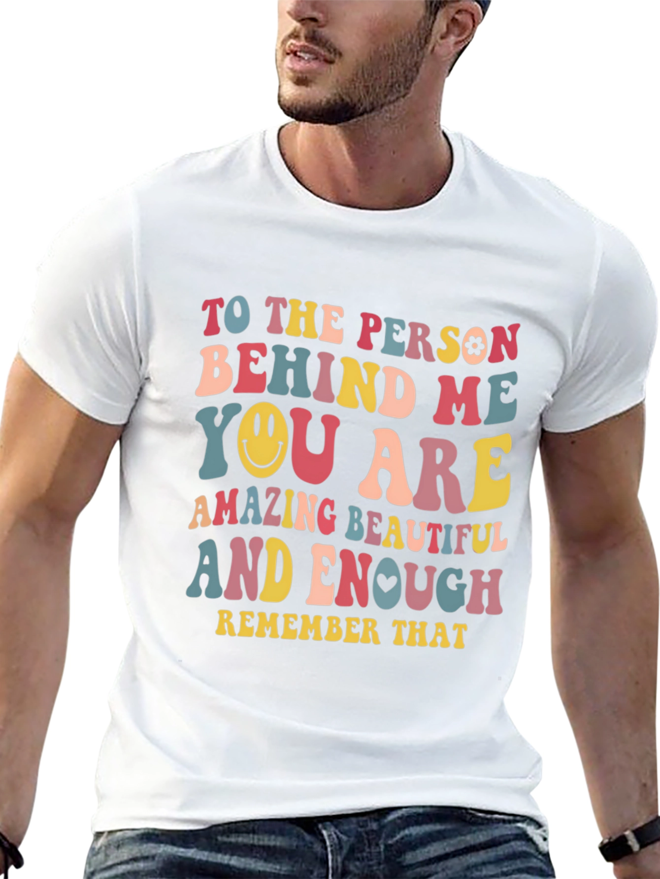 Inspirational Graphic T-Shirt - You are Amazing Beautiful Enough