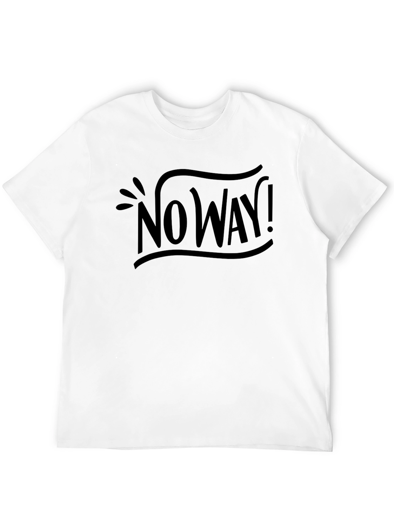 No Way! Graphic Tee - Black Casual T-Shirt