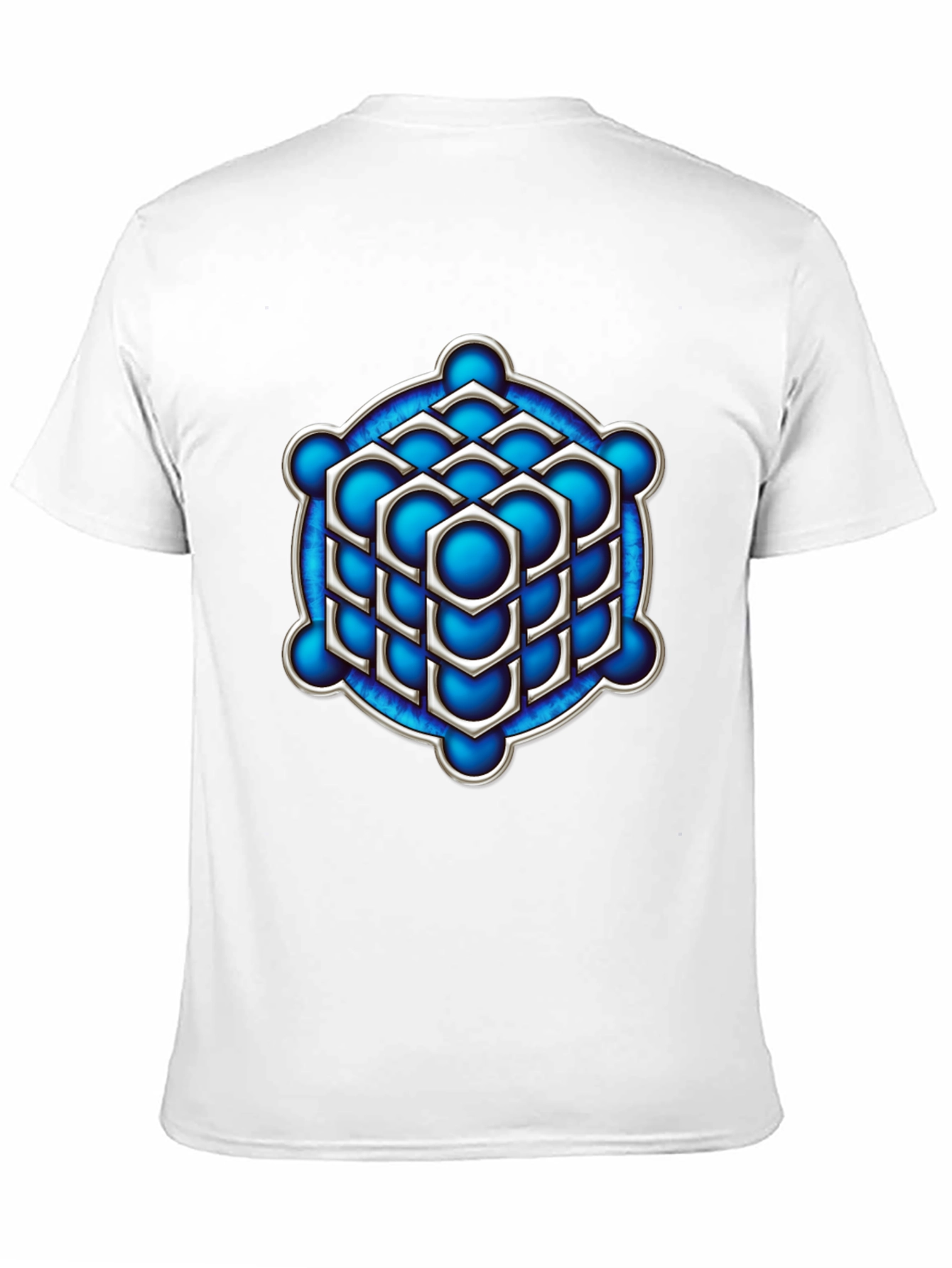 Abstract Geometric Cube Graphic T-Shirt