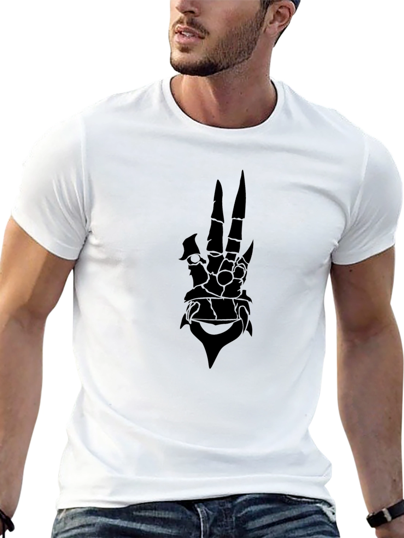 Black Graphic Tee - Claw Design