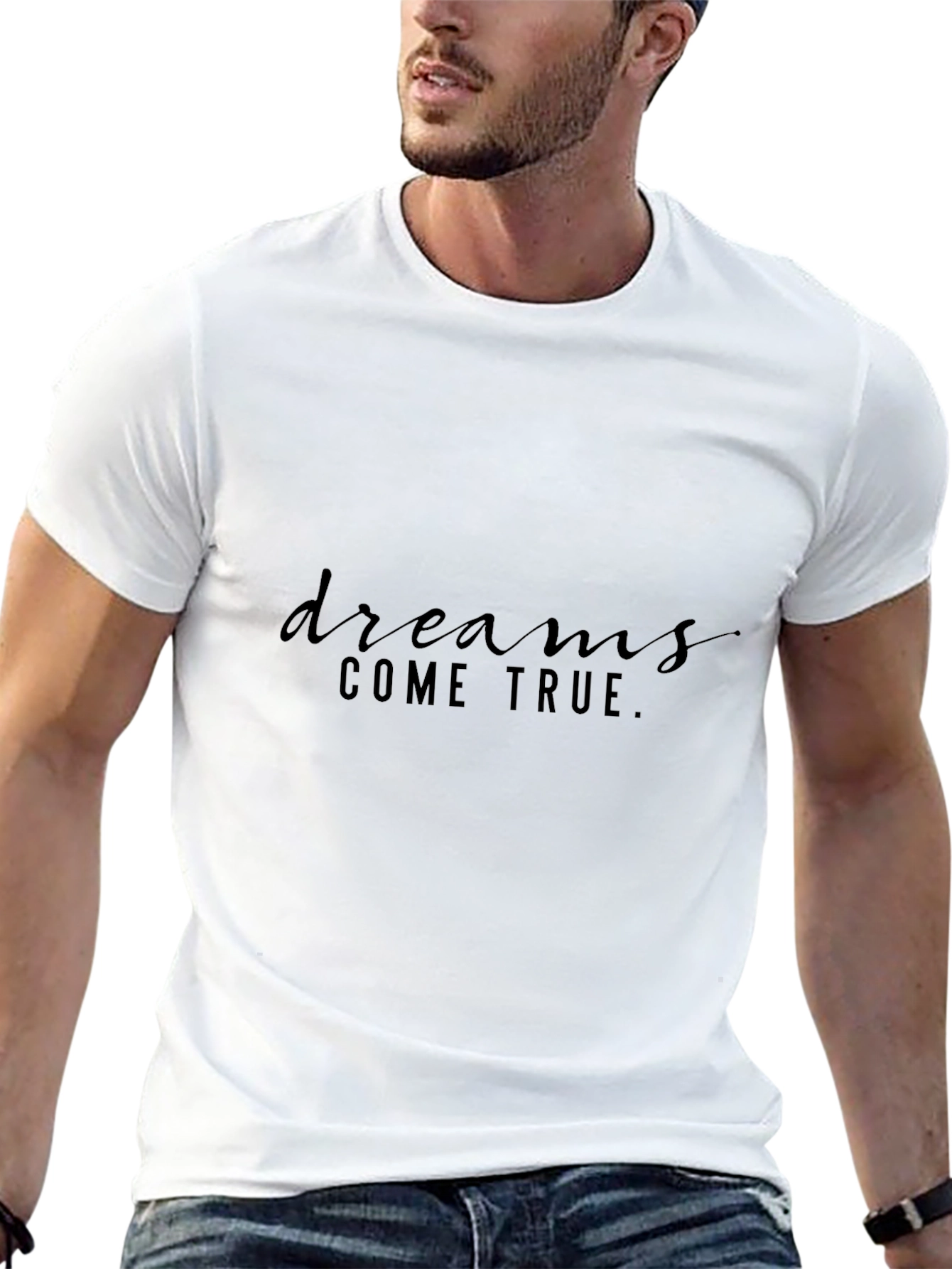 Dreams Come True Black Graphic T-Shirt