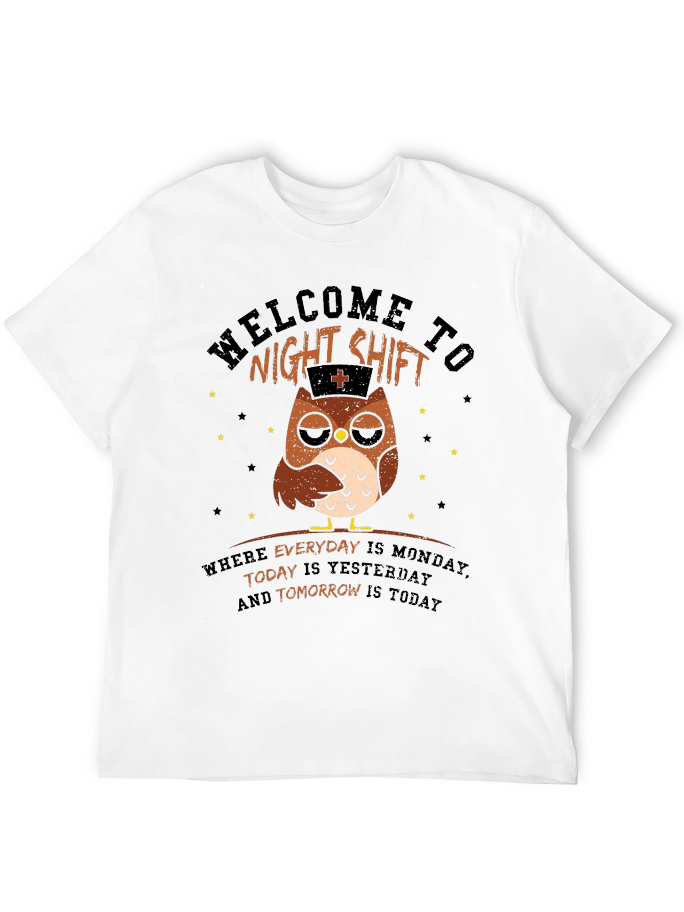 Night Shift Nurse Owl T-Shirt