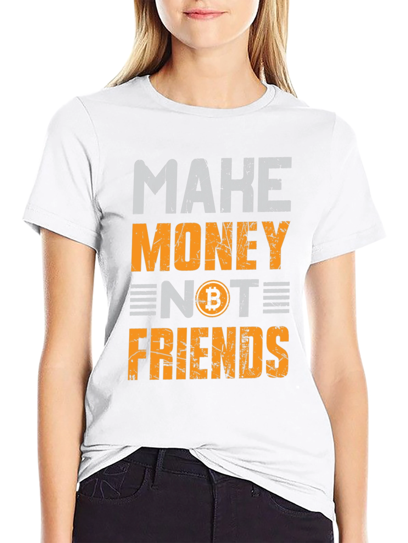 Make Money Not Friends Bitcoin Black T-Shirt