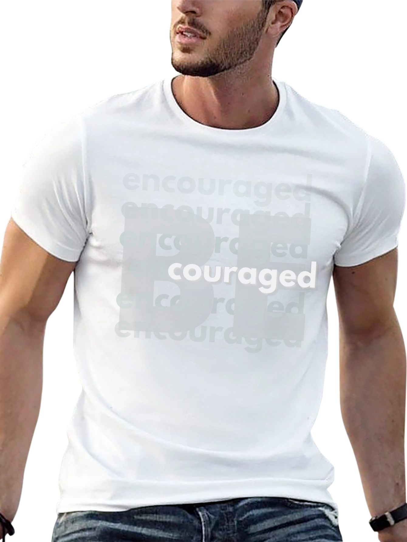 Encouraged Graphic T-Shirt - Bold Black Tee