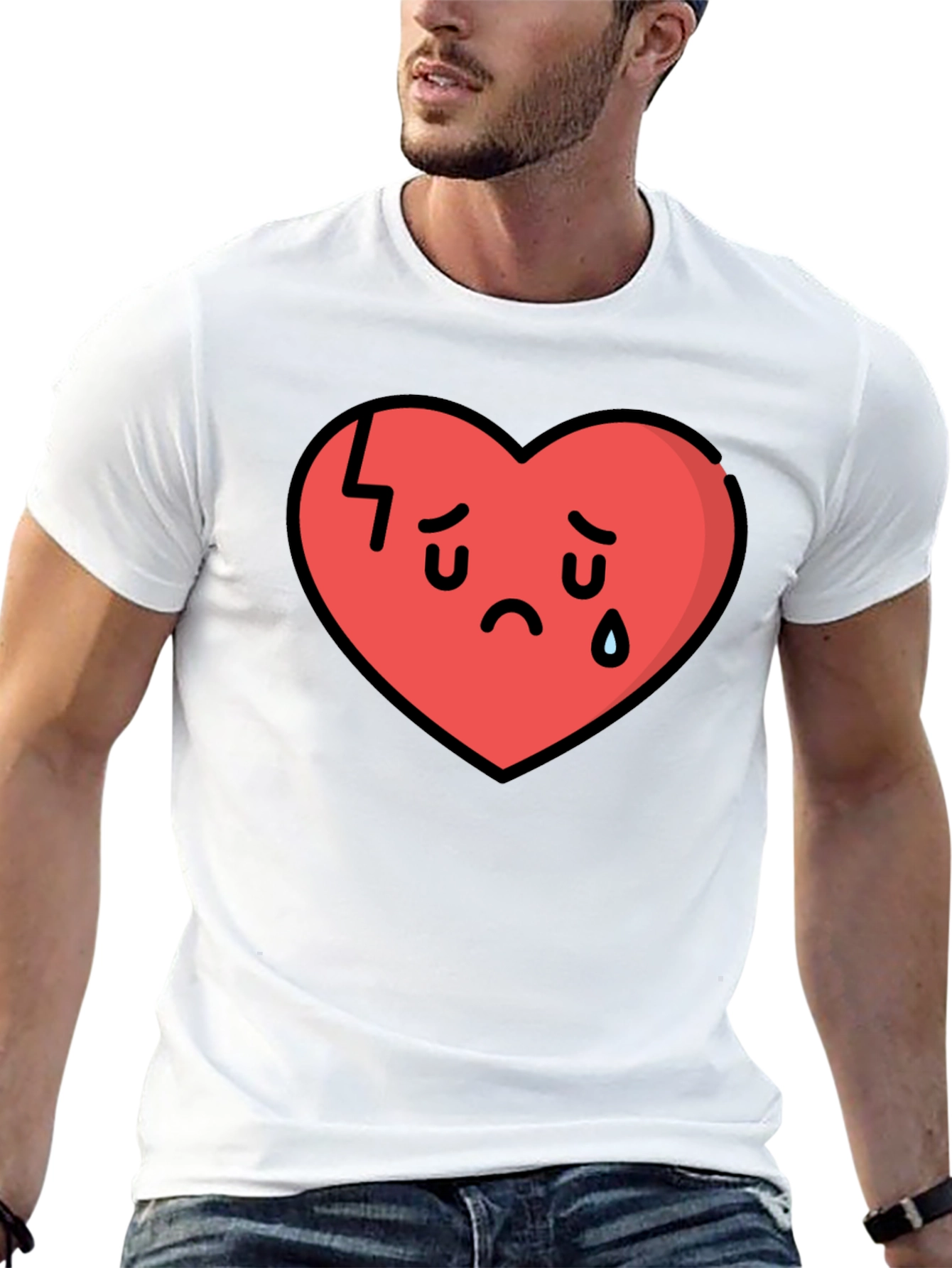 Broken Heart Graphic Tee - Sad Heart Club Shirt