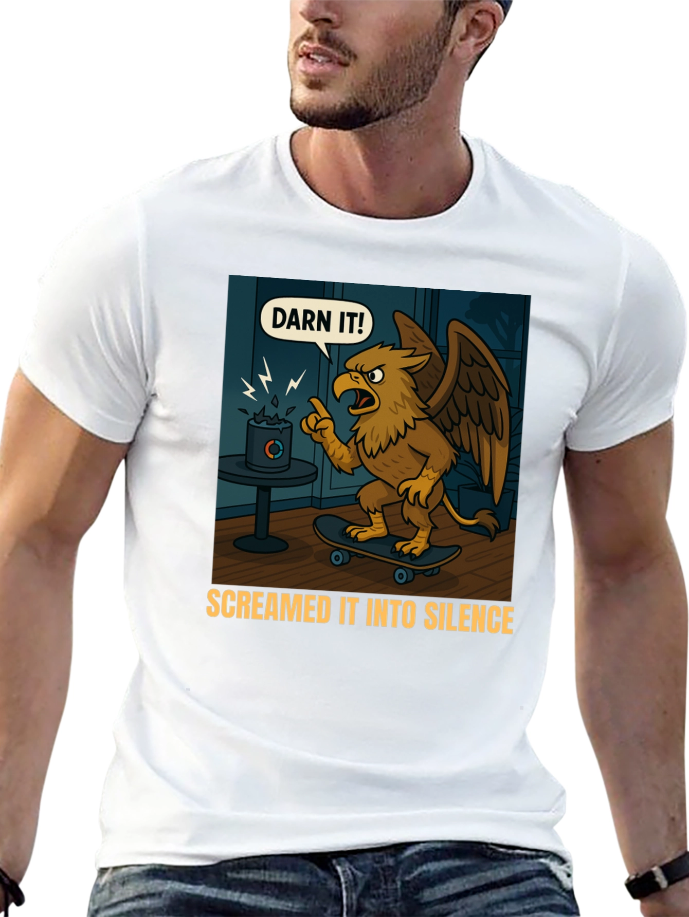 Darn It! Gryphon Skateboard T-Shirt