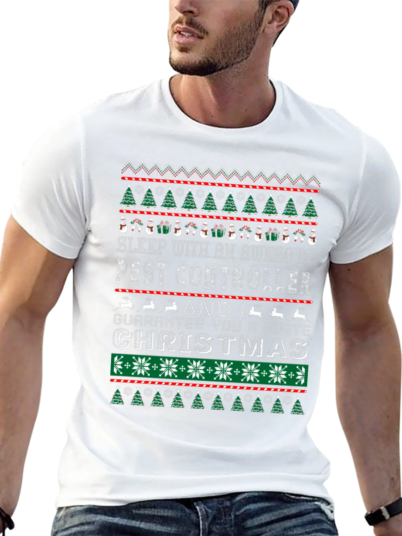 Awesome Pest Controller Ugly Christmas Sweater T-Shirt