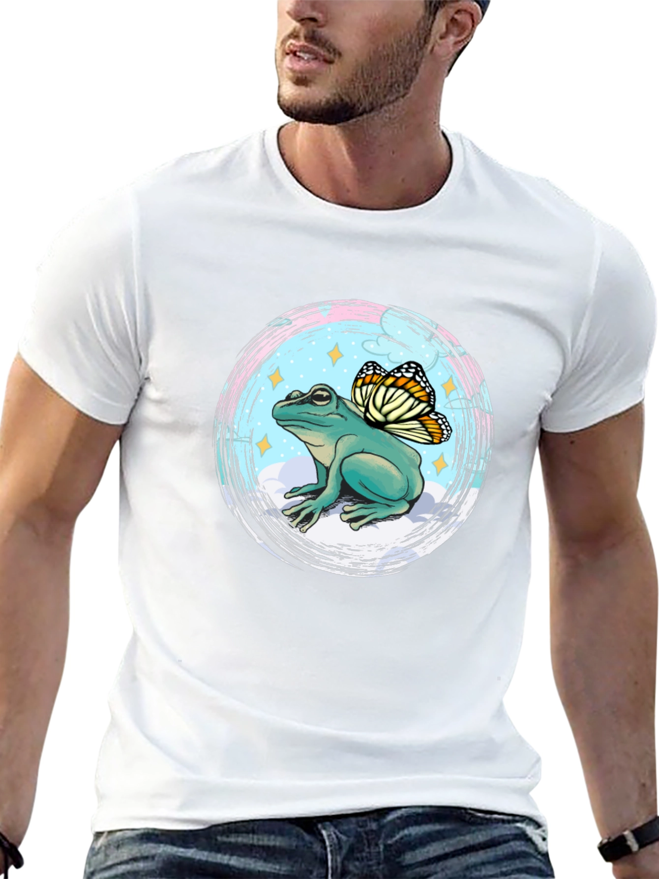 Frog with Butterfly Wings Graphic Tee