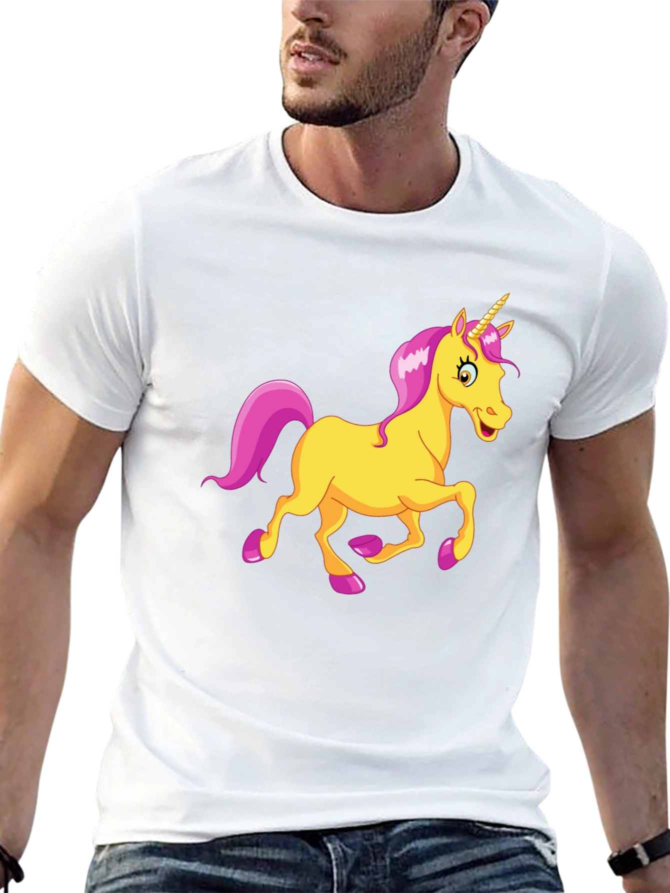 Unicorn Graphic Black T-Shirt