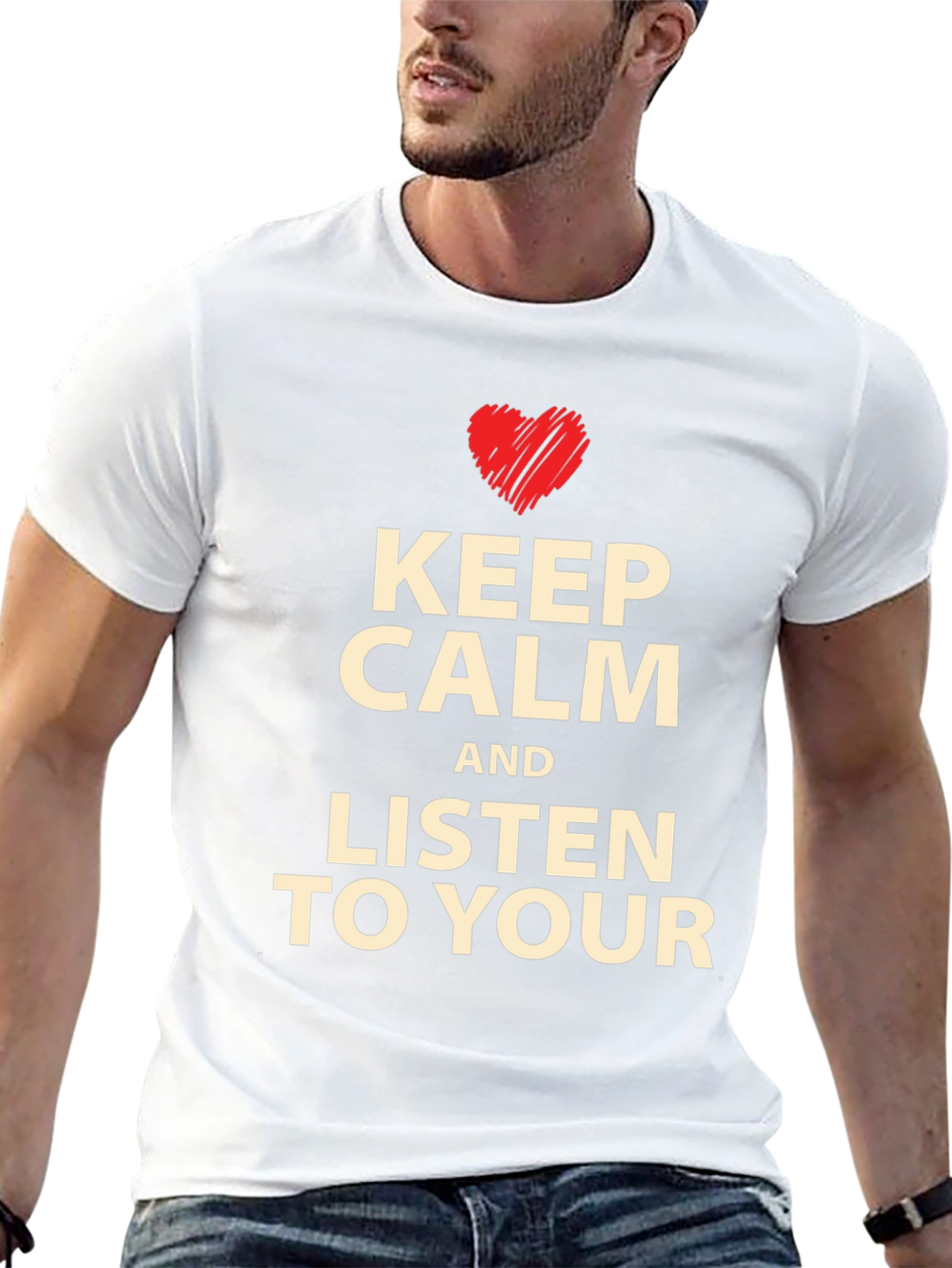 Keep Calm T-Shirt - Heart Graphic Tee