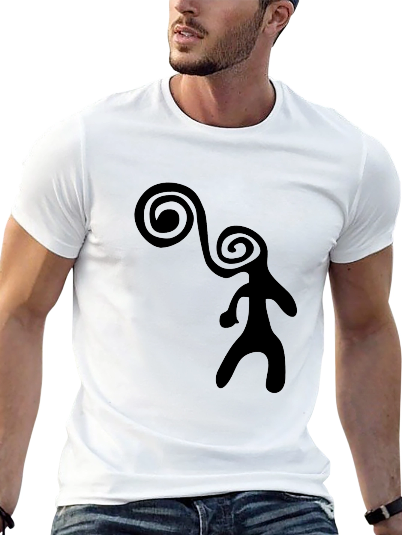Abstract Black Graphic Tee
