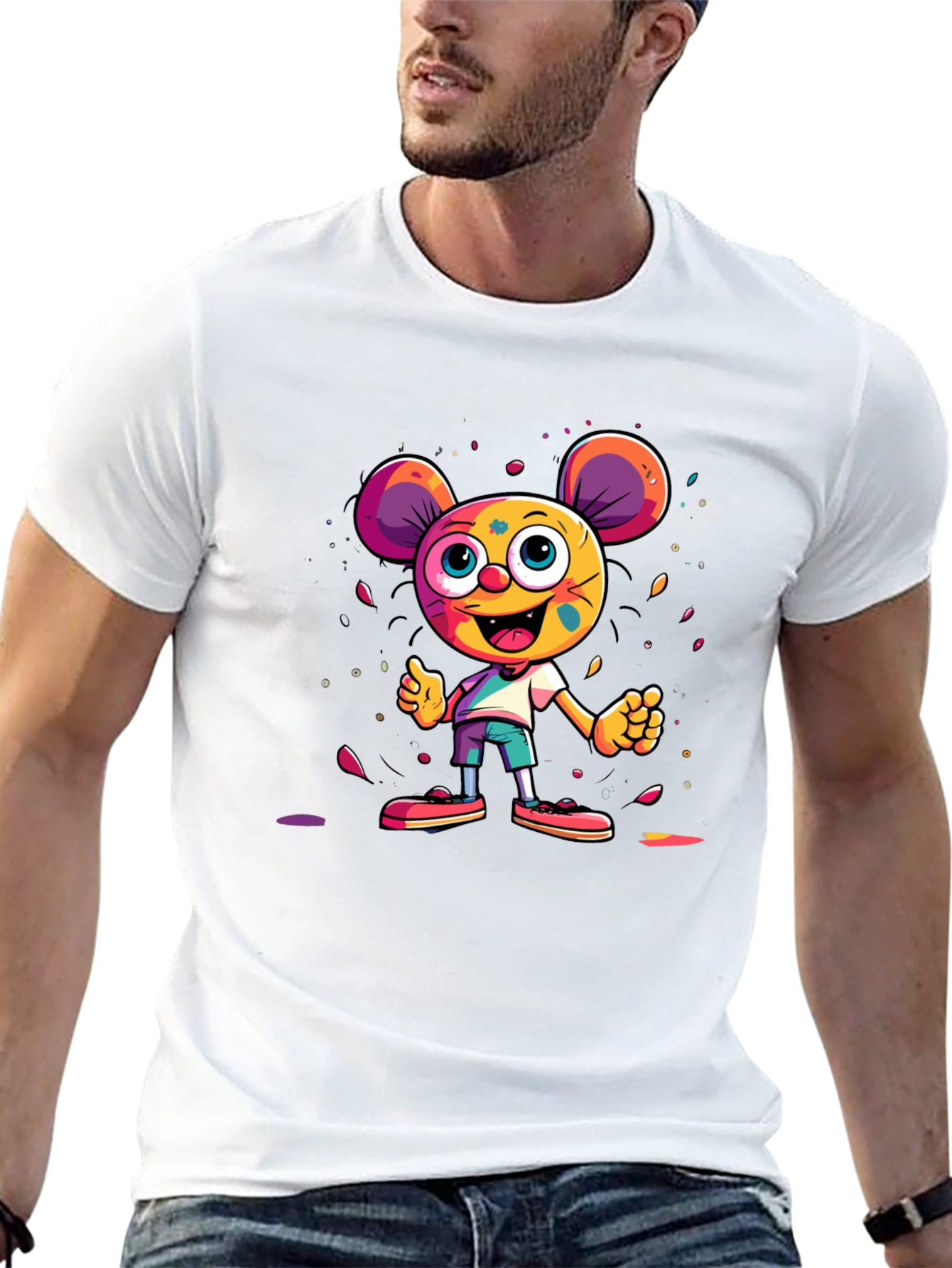 Cartoon Character Graphic Tee - Unisex