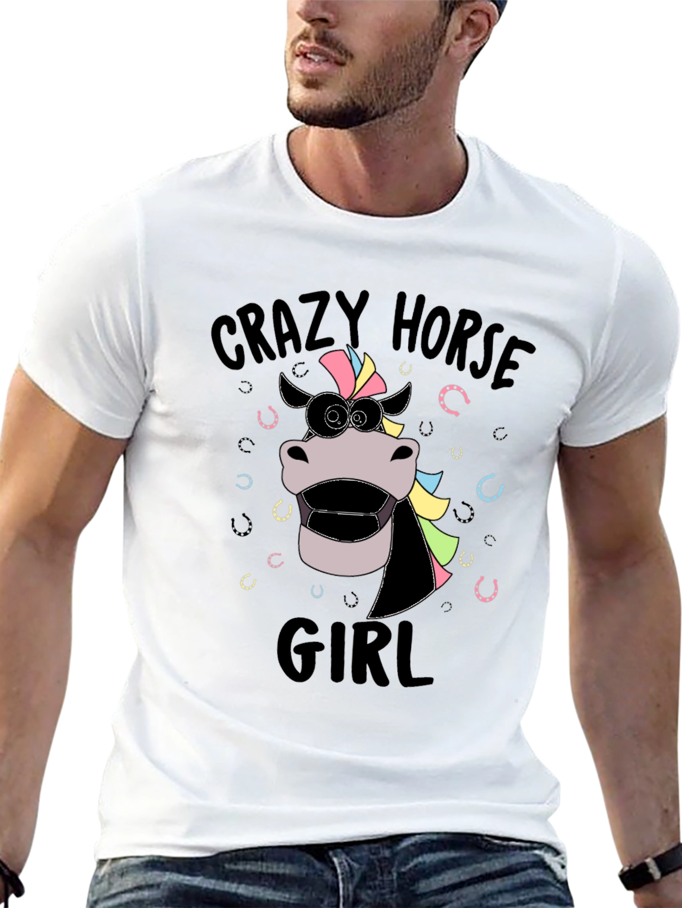 Crazy Horse Girl Graphic T-Shirt