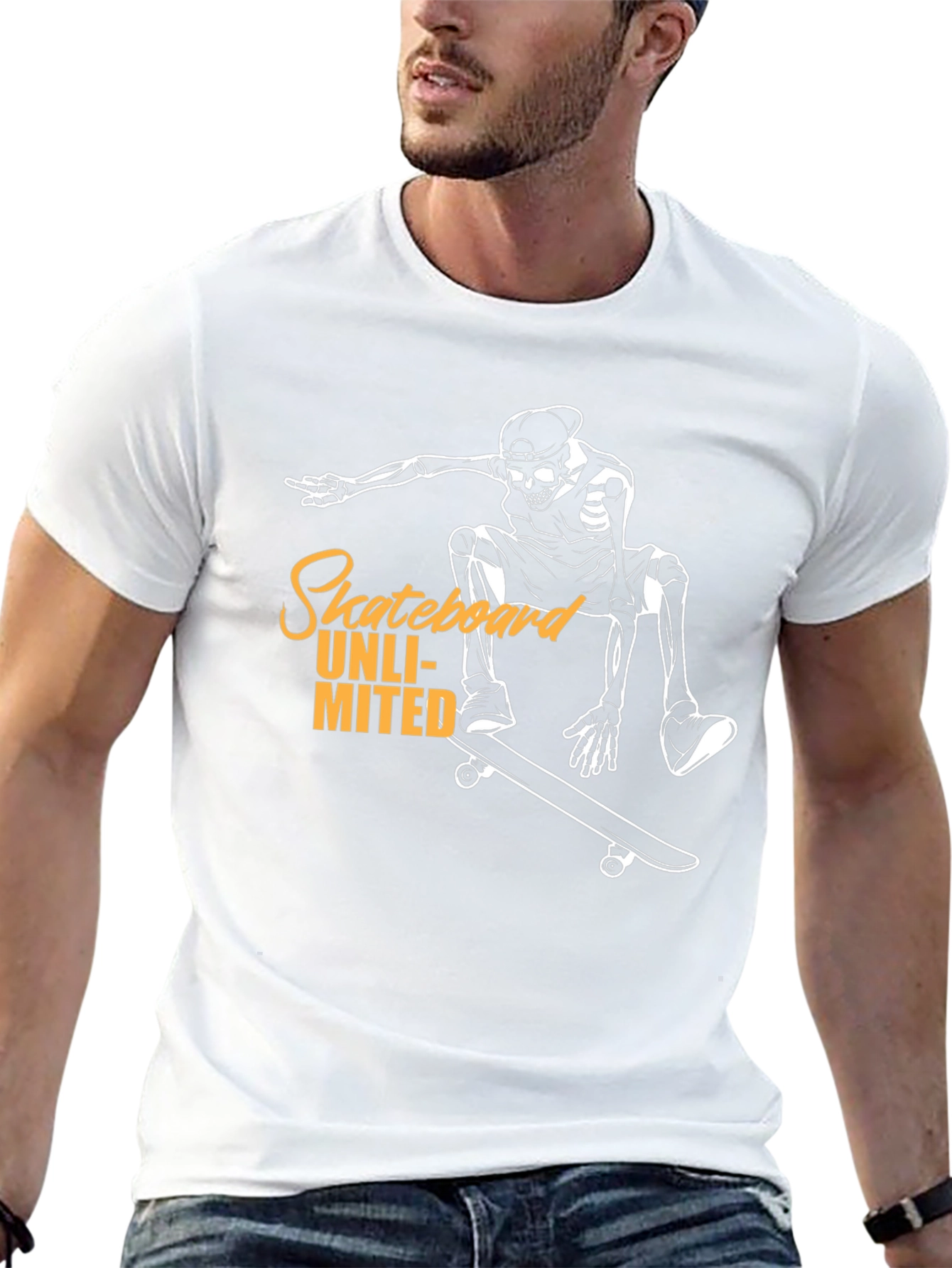Skateboard Unlimited Black Graphic Tee