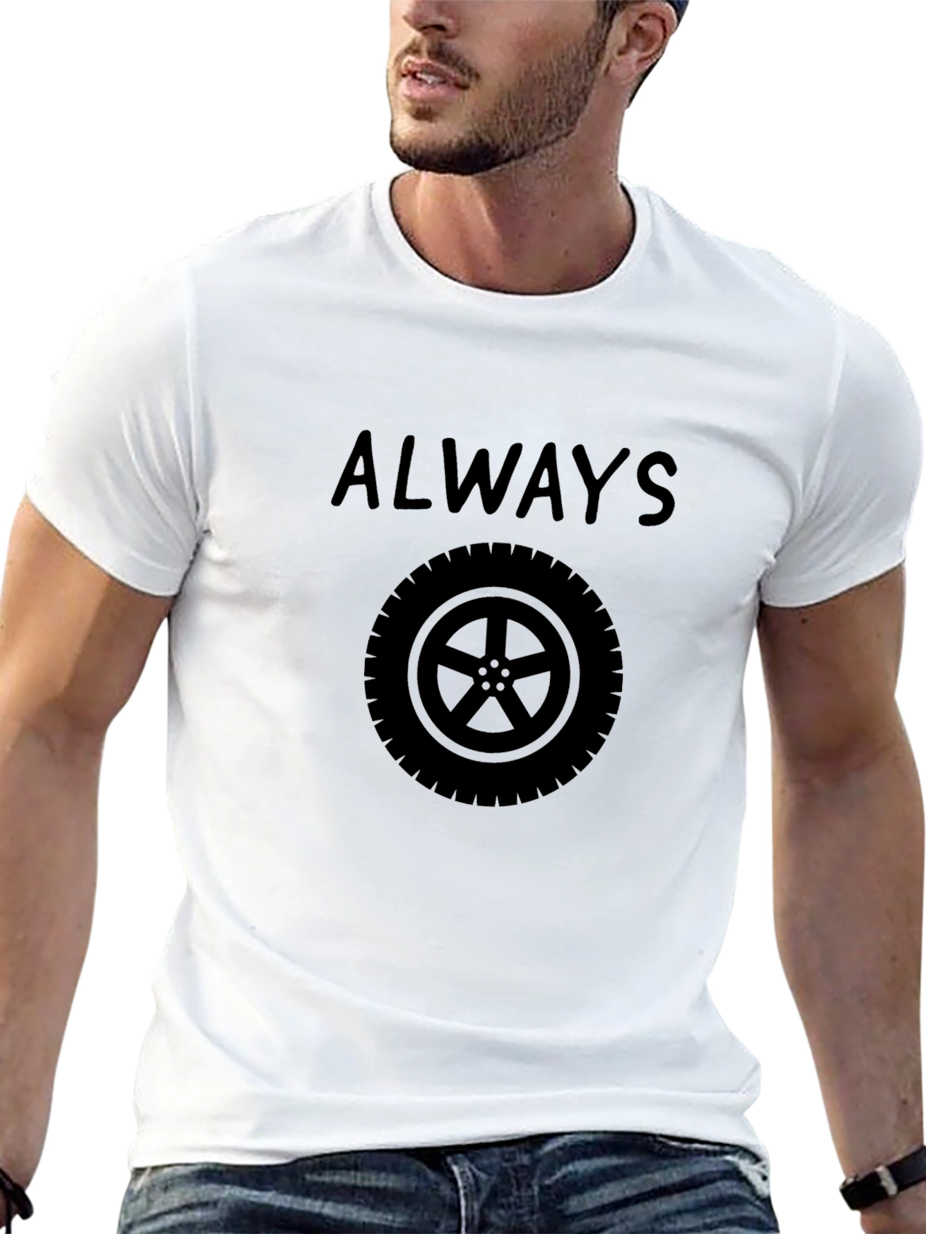 Always Tire Black Graphic T-Shirt
