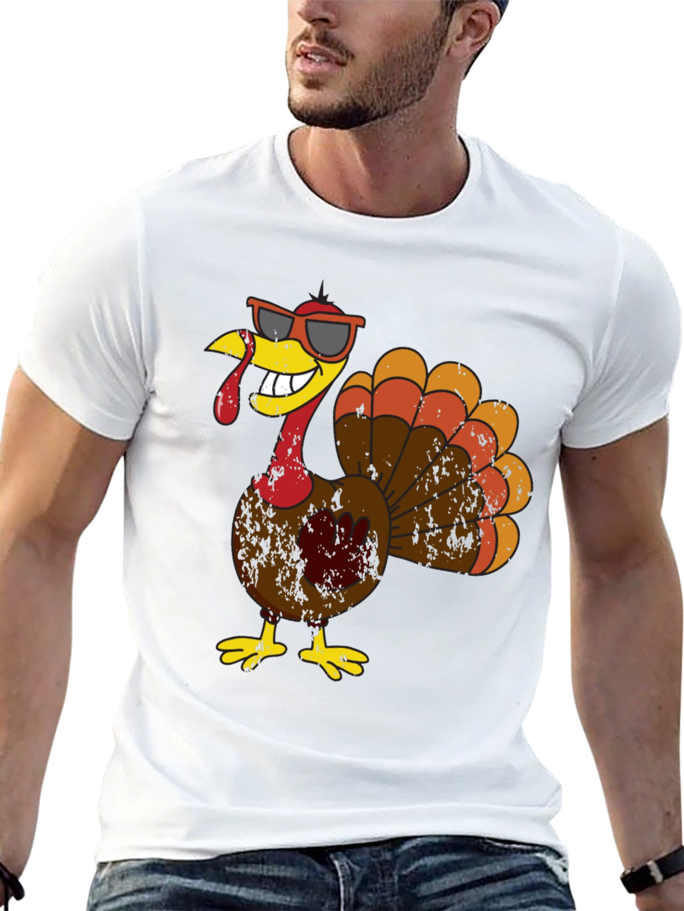 Cool Turkey Graphic Tee - Thanksgiving Humor