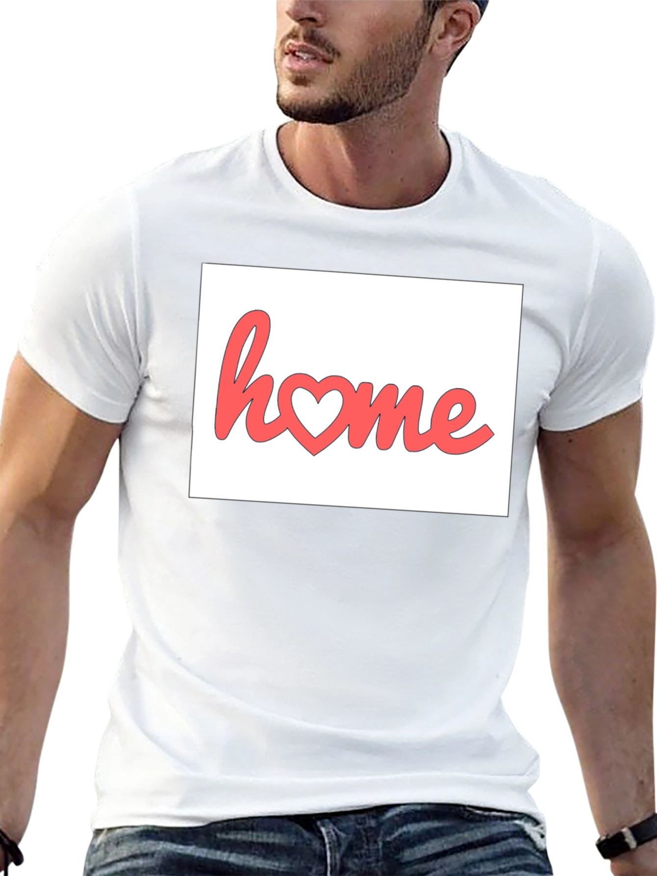 Home Heart Graphic Black T-Shirt