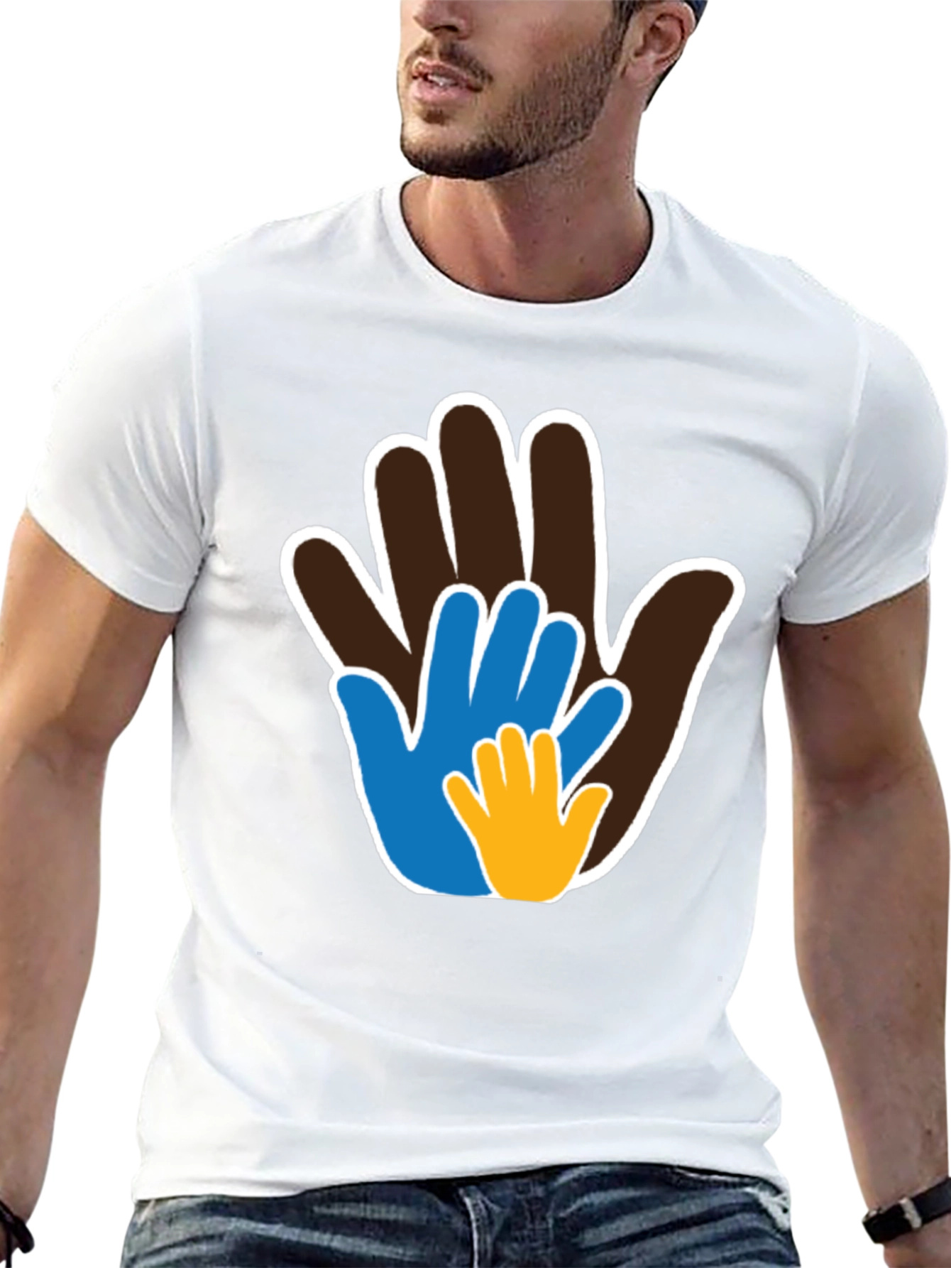 Family Hands T-Shirt - Black Tee