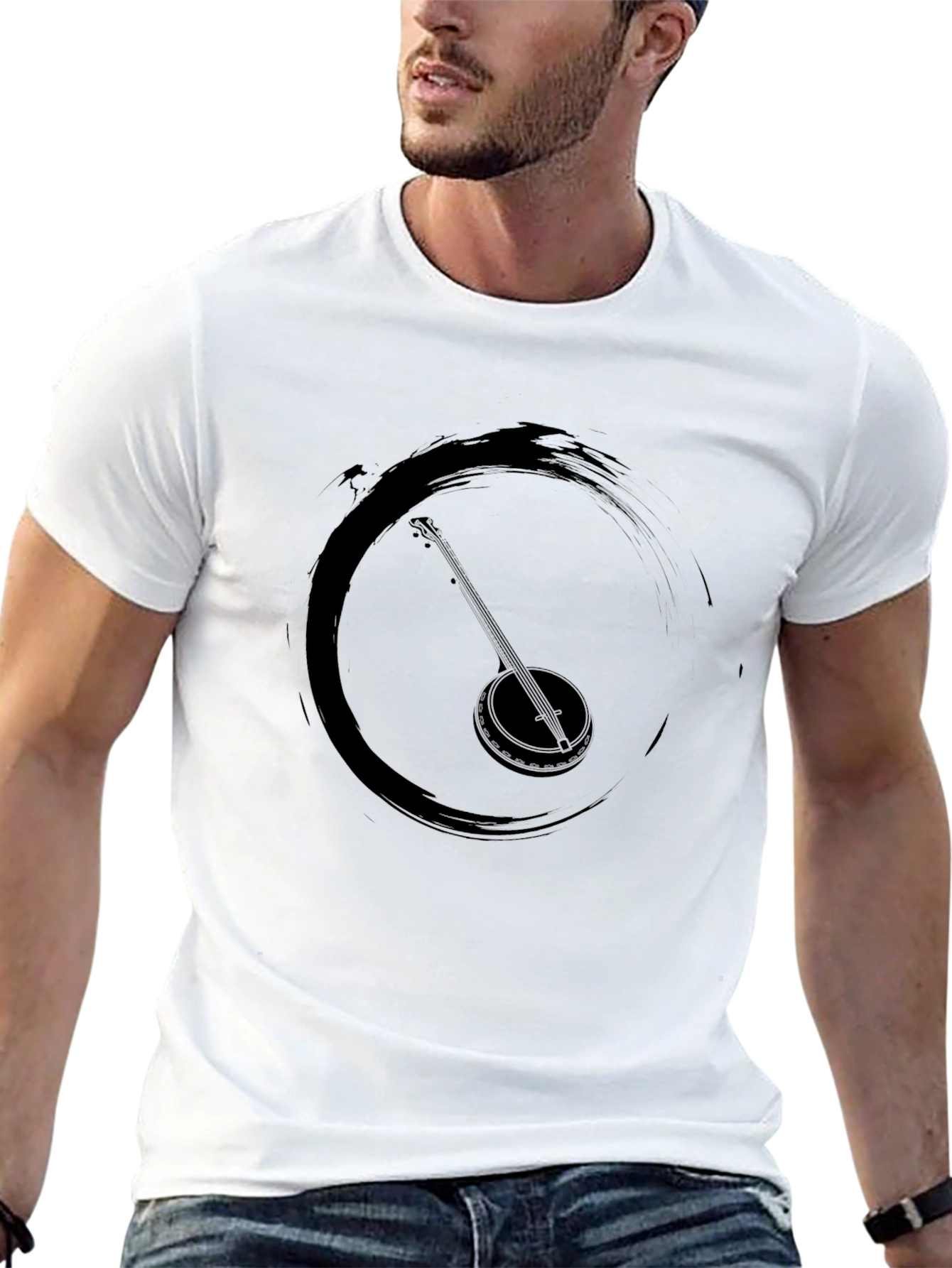 Banjo Circle Graphic Tee - Classic Black T-Shirt