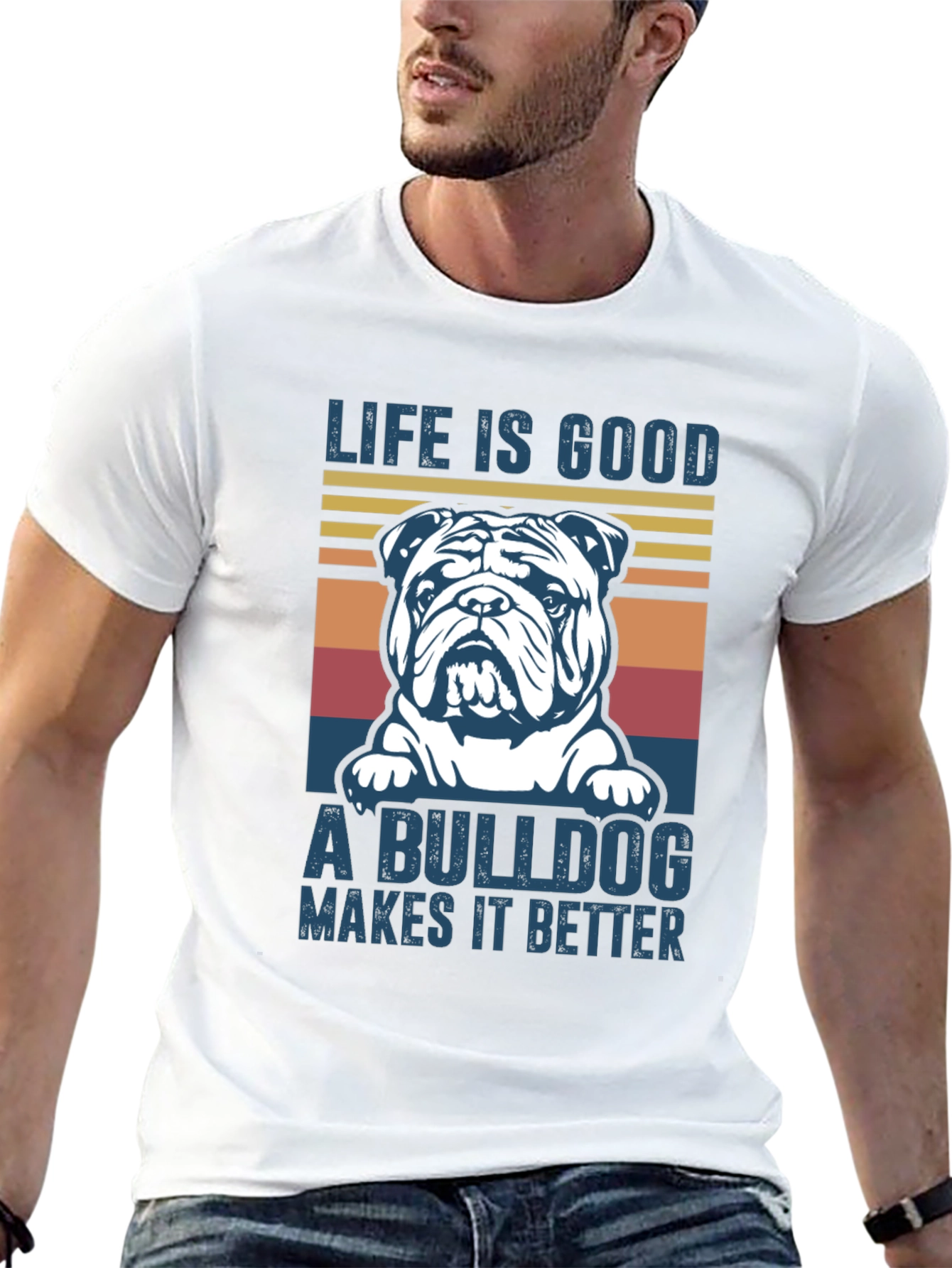 Life is Good Bulldog T-Shirt