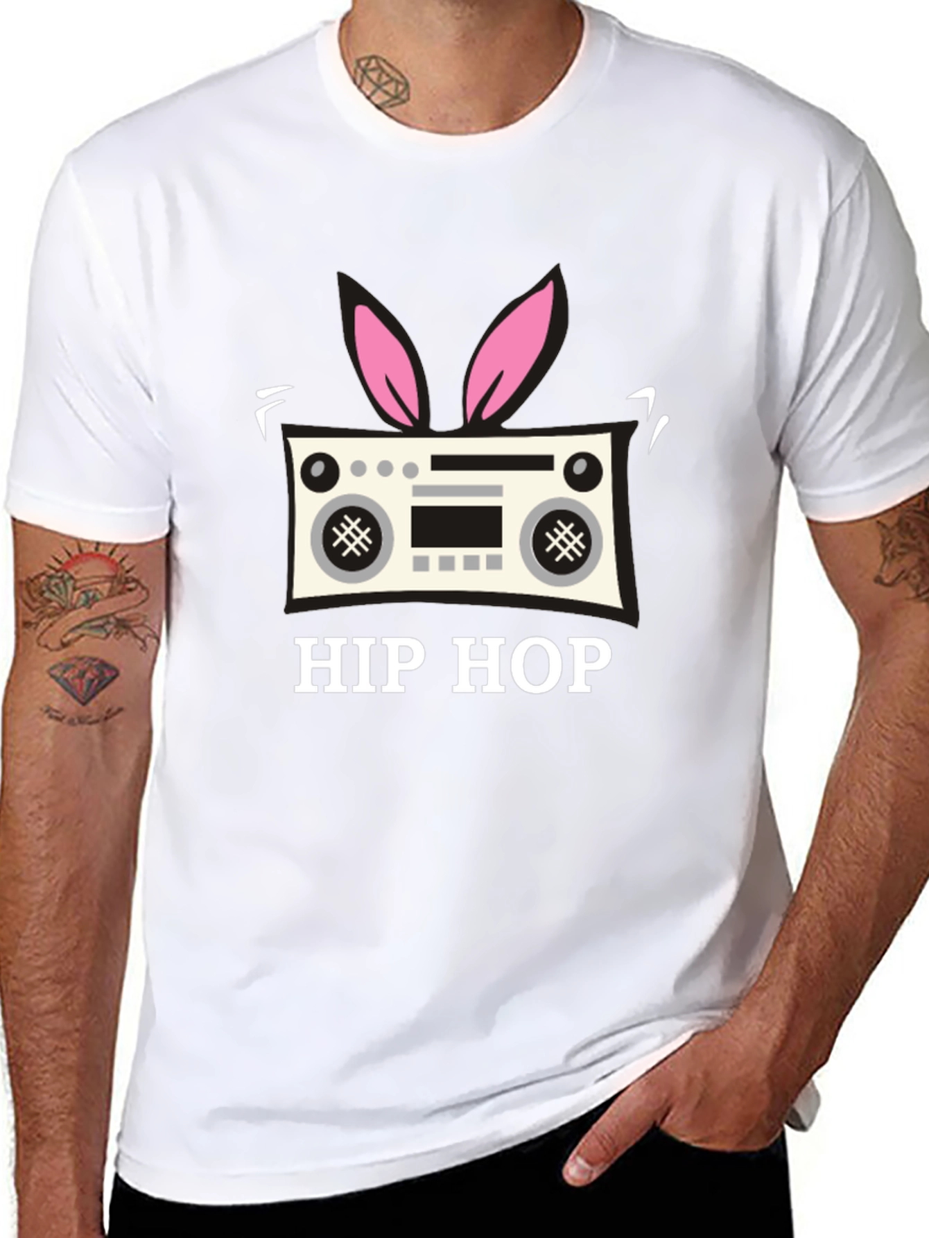 Hip Hop Easter Bunny Graphic Tee