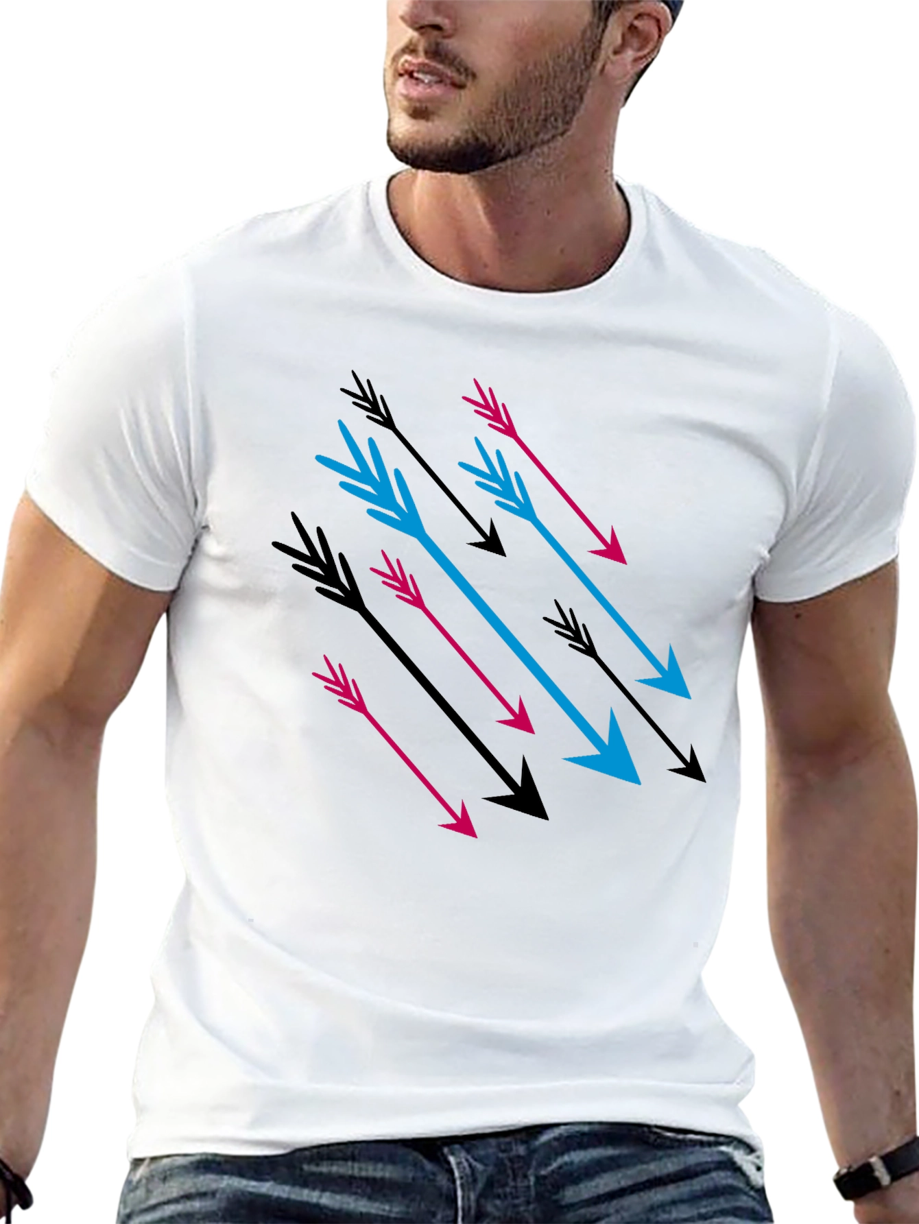 Arrow Graphic Tee - Modern Design Casual Wear