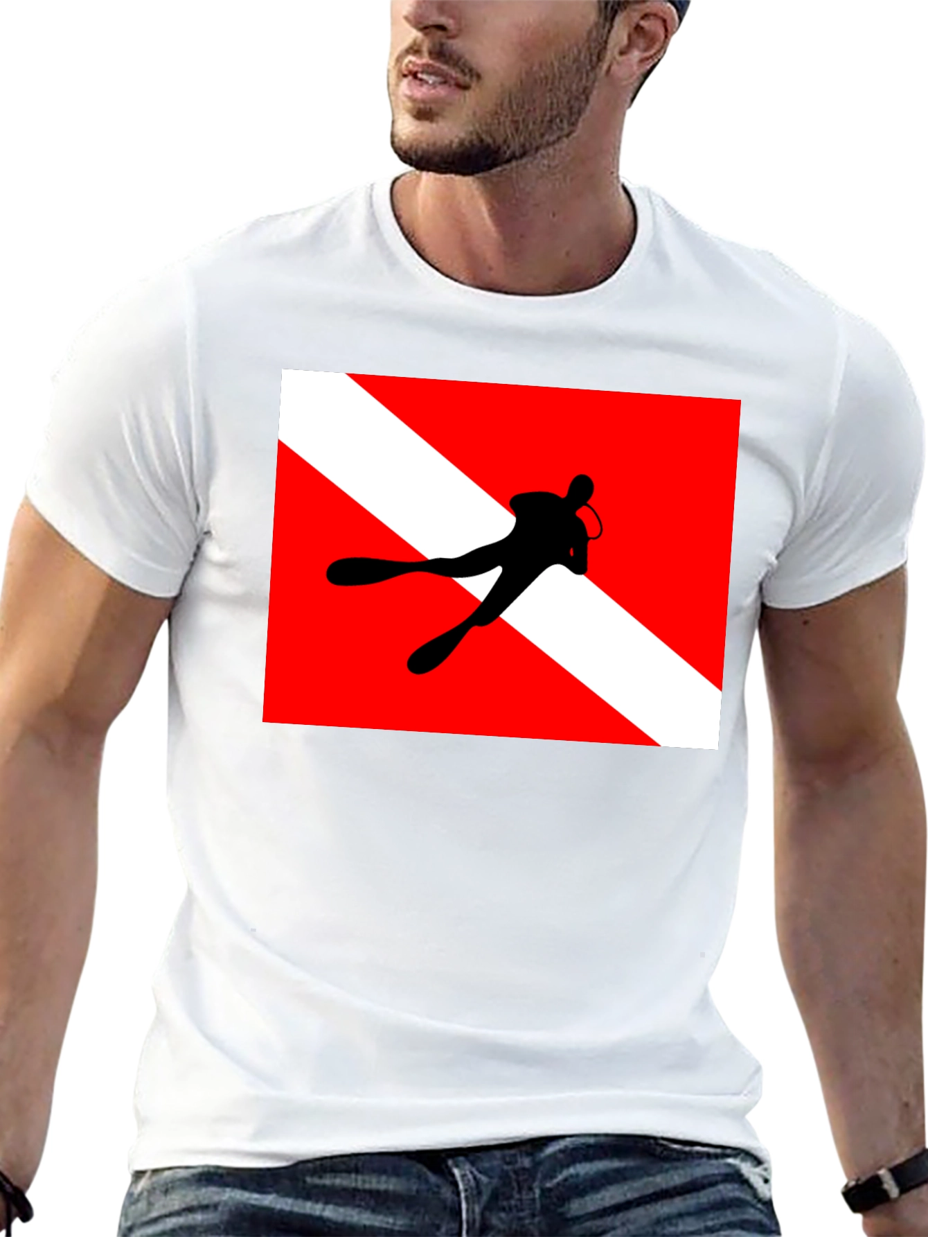 Diver Down Flag Graphic Tee - Scuba Diving Shirt