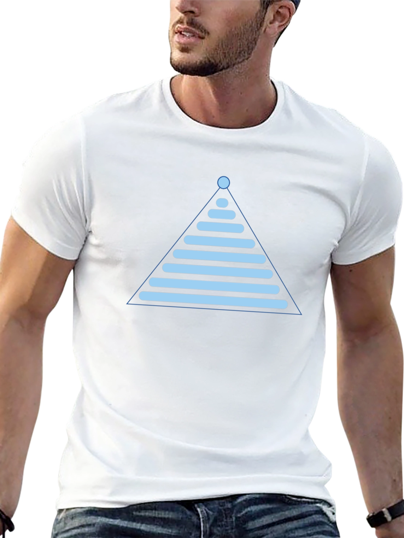 Modern Geometric Pyramid T-Shirt