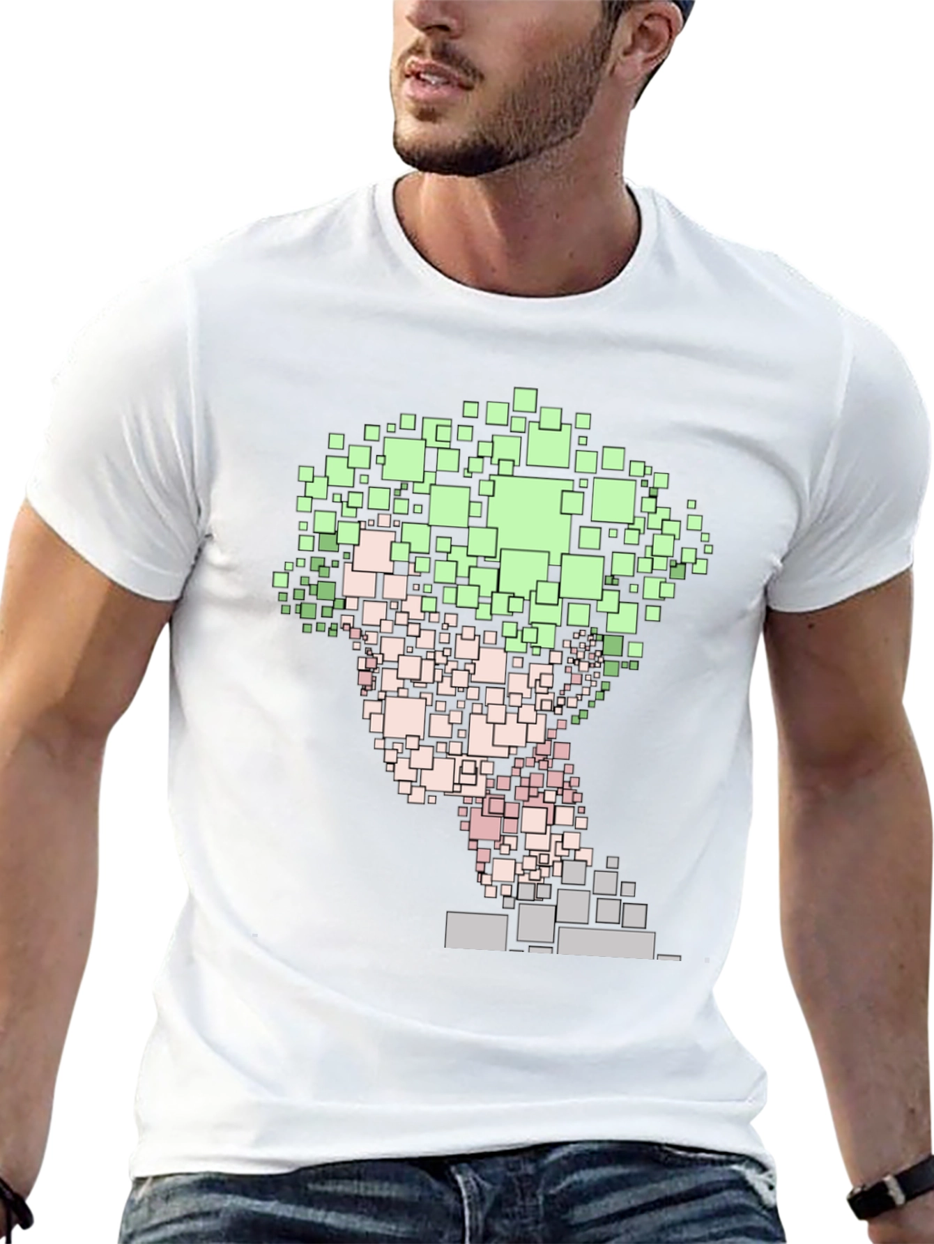 Abstract Pixel Art T-Shirt - Stylish Graphic Tee