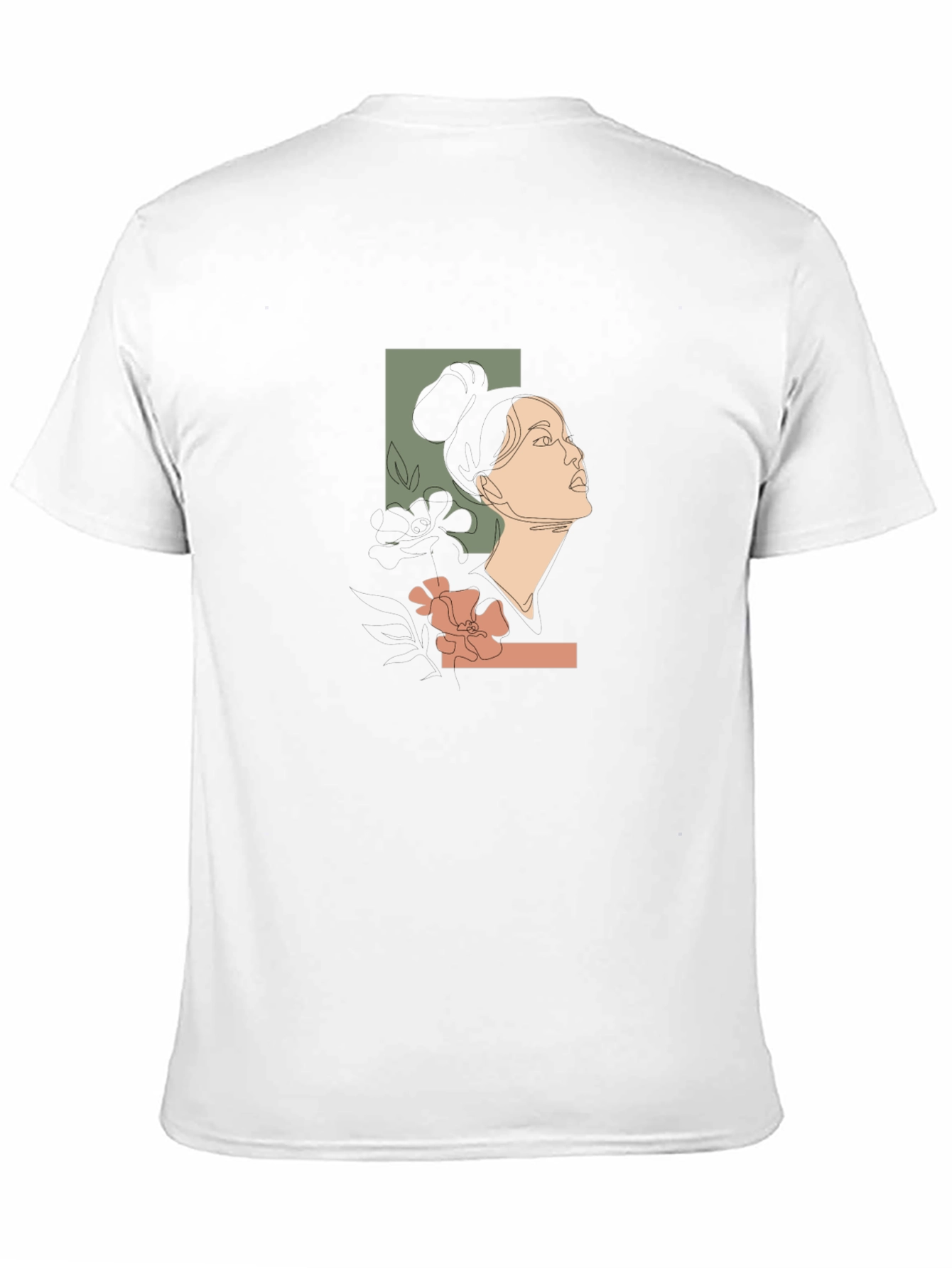 Abstract Woman Graphic Print Black T-Shirt