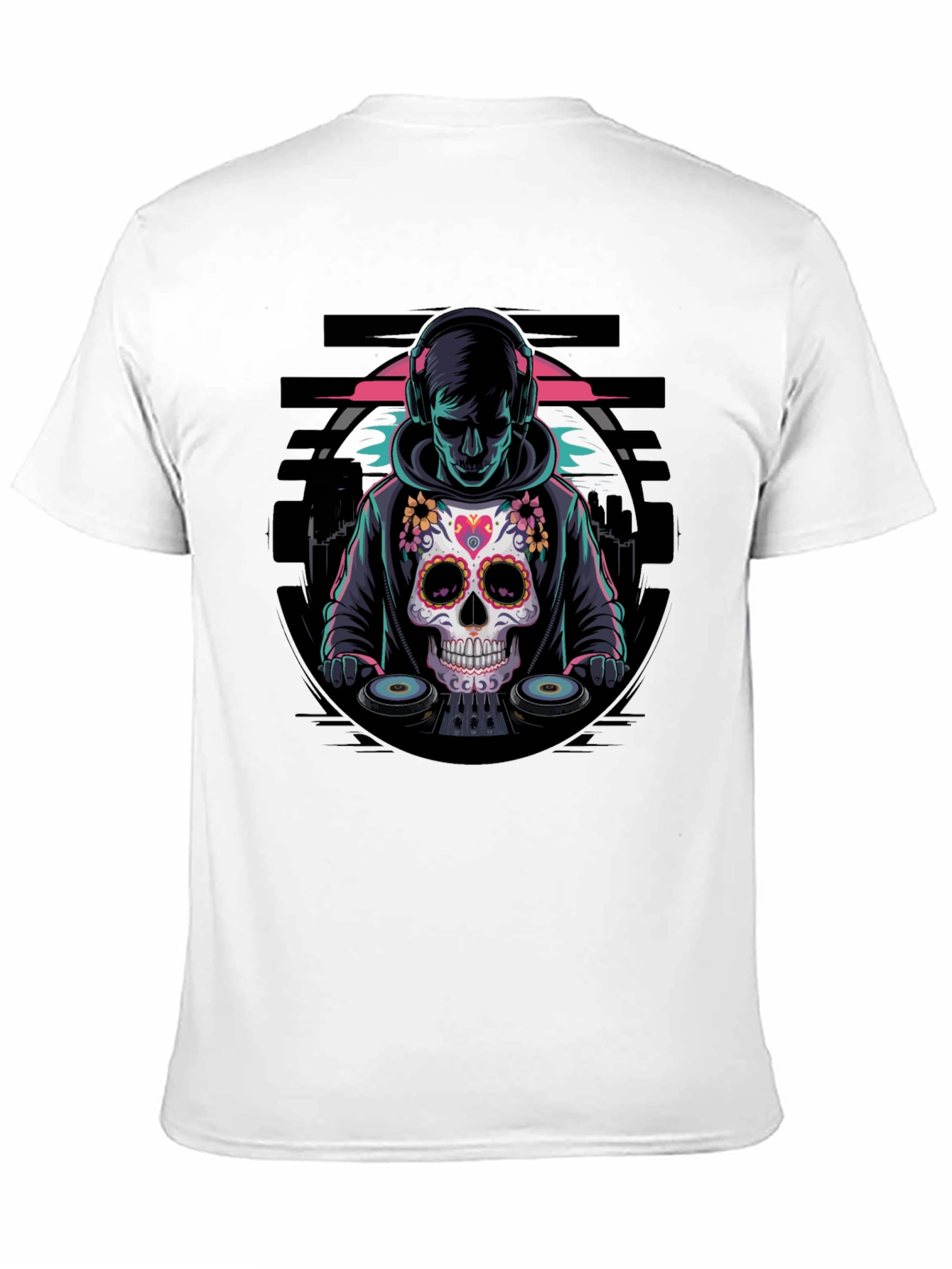 Skull DJ Graphic T-Shirt