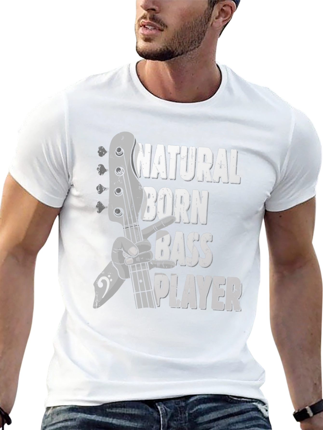 Natural Born Bass Player Graphic T-Shirt