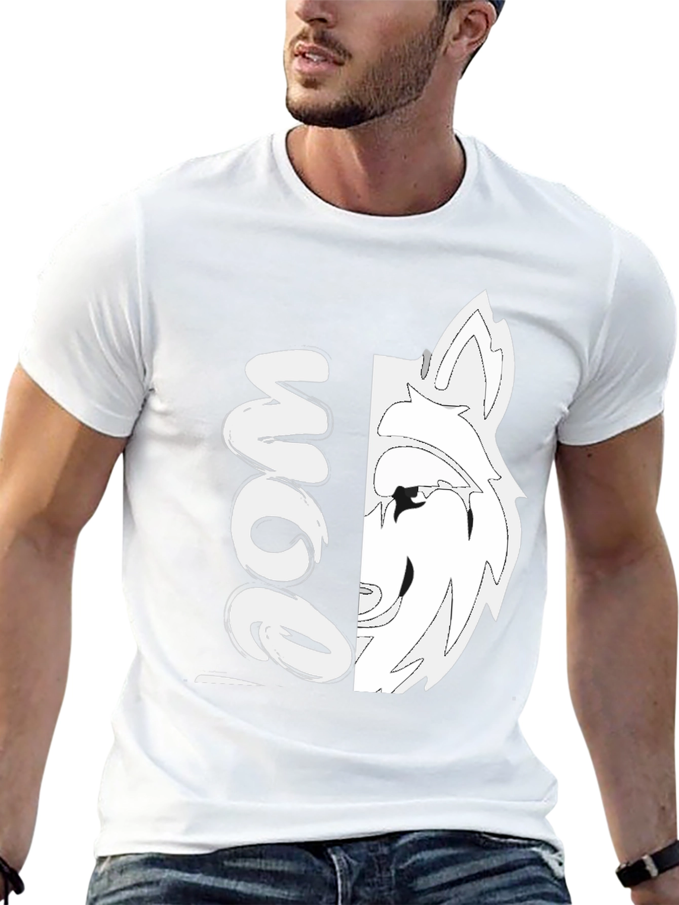 Wolf Moon Graphic Tee - Stylish Mens Black T-Shirt