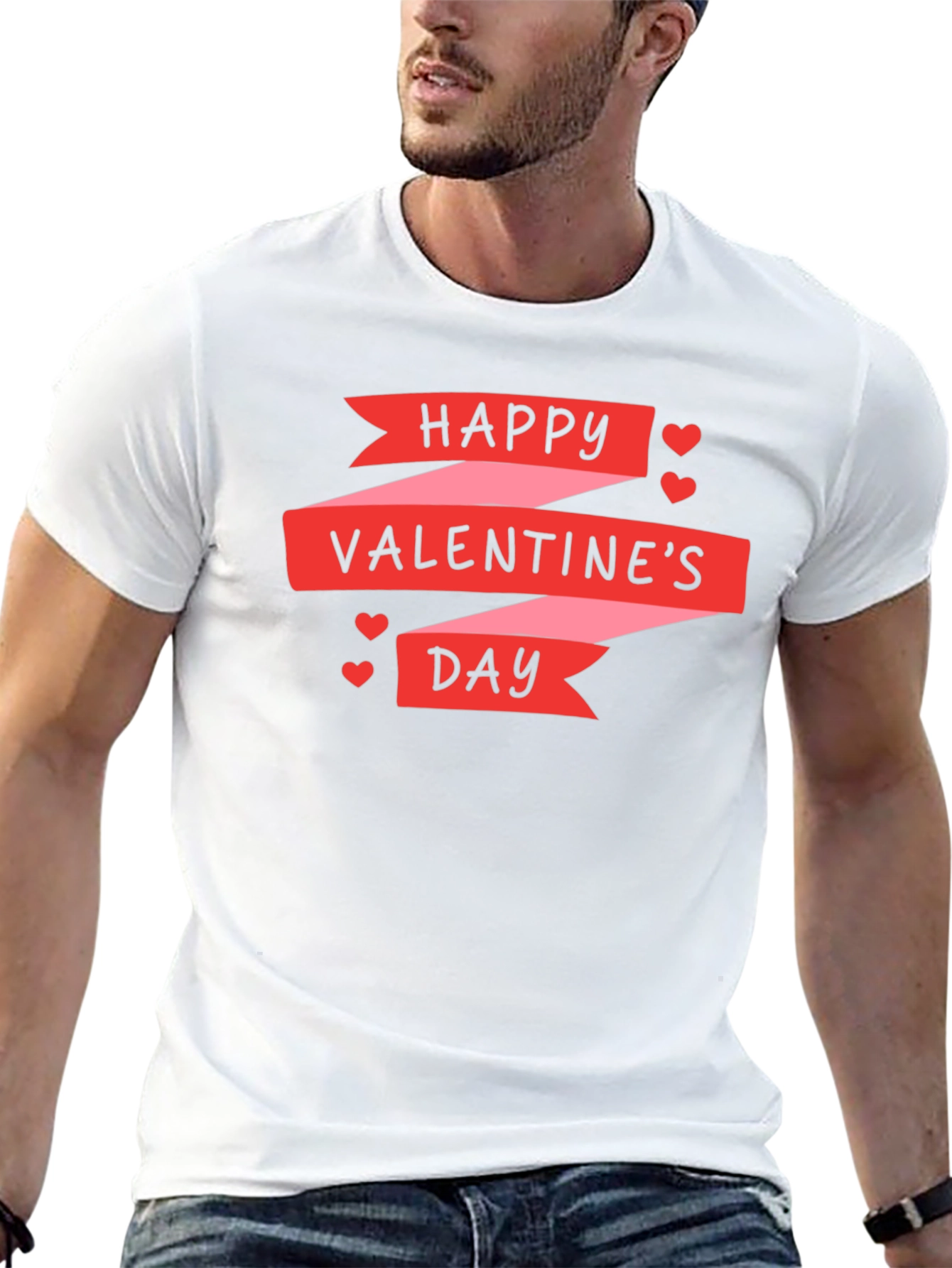 Happy Valentines Day Black T-Shirt