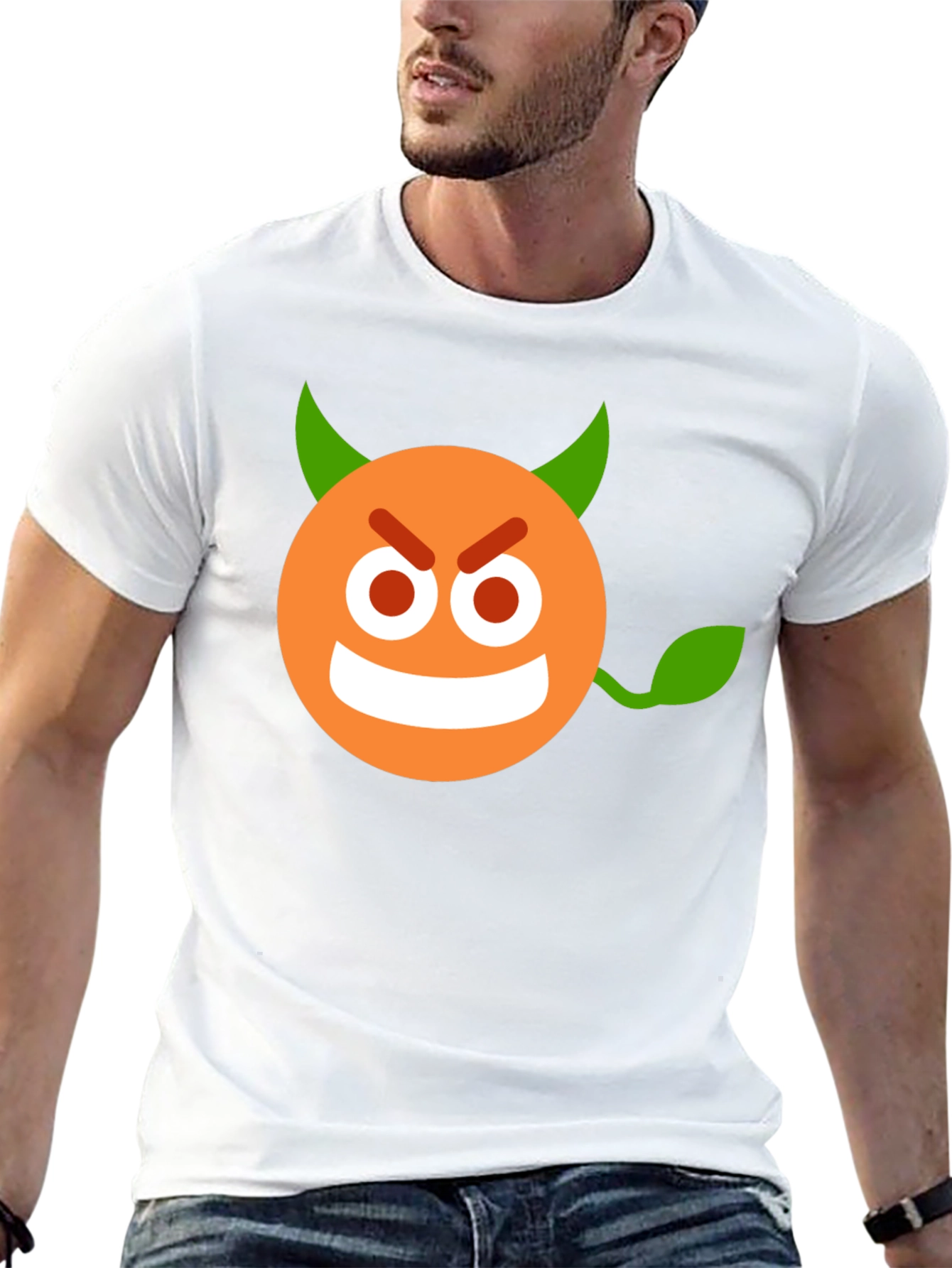 Devil Emoji Graphic Black T-Shirt