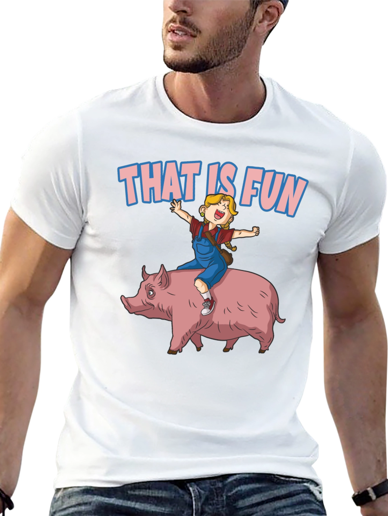 That Is Fun Pig Ride Graphic Tee
