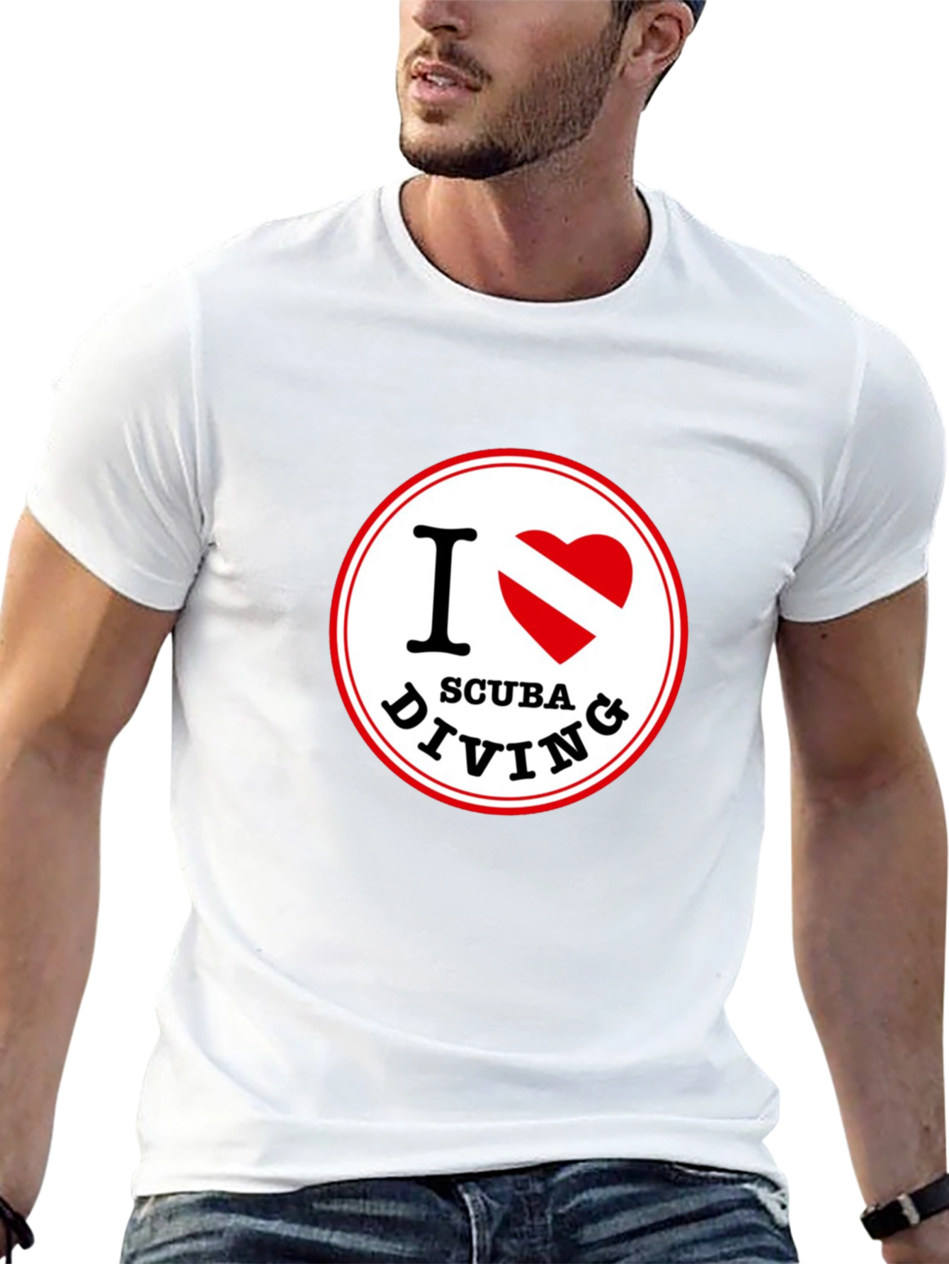 I Love Scuba Diving Graphic Tee - Black