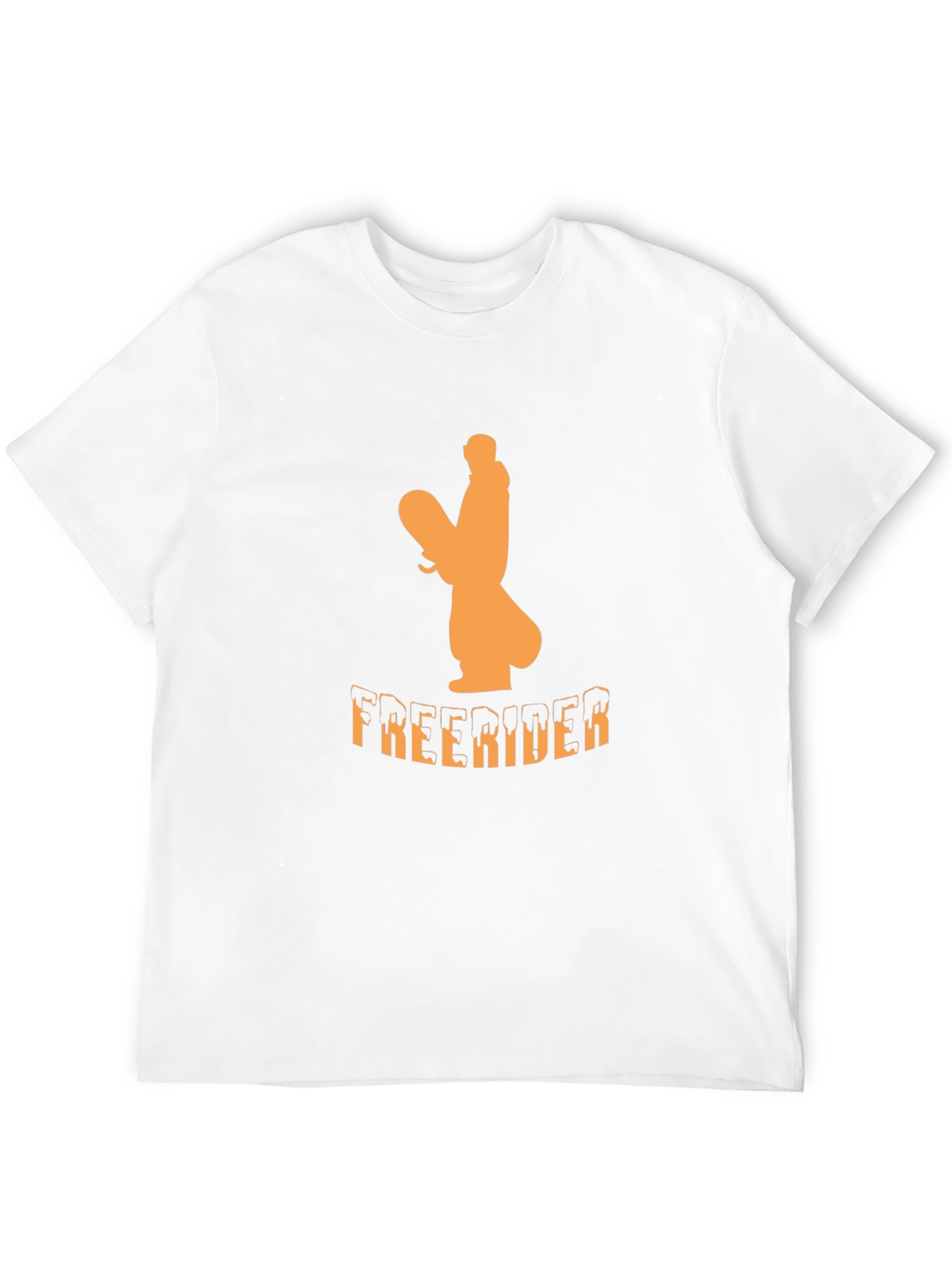 Freerider Snowboarder Graphic Tee - Black Cotton Blend