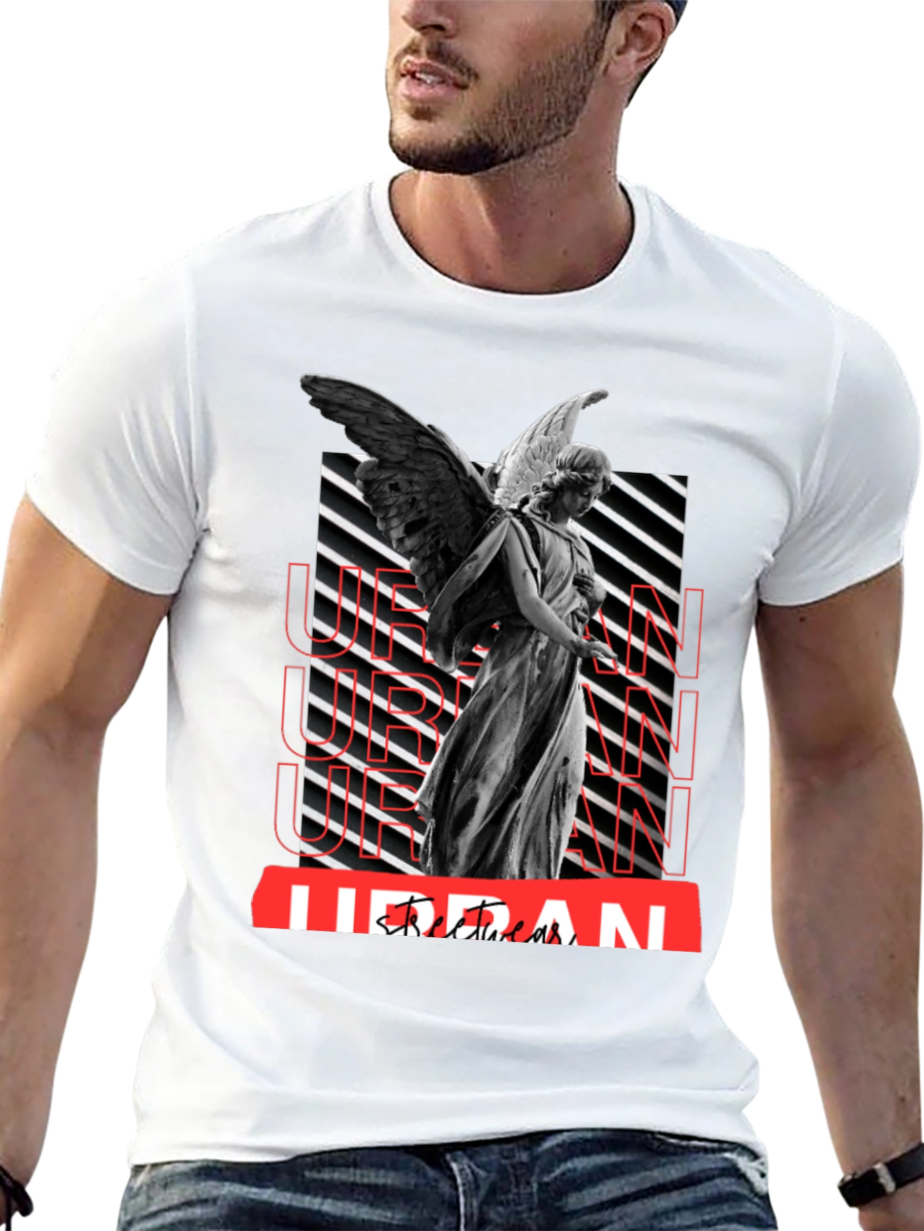 Urban Angel Graphic Tee - Black