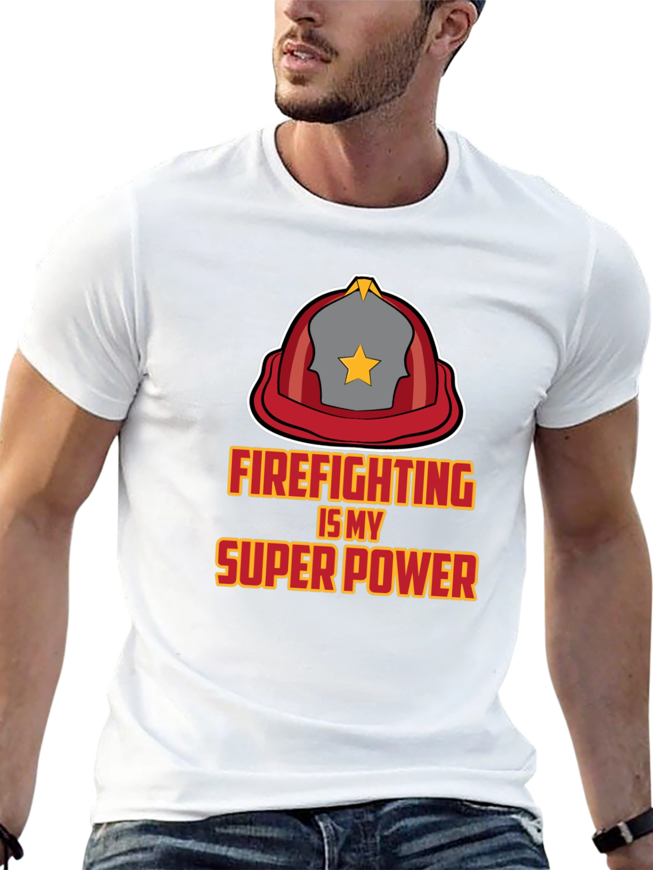 Firefighting is My Super Power Black T-Shirt