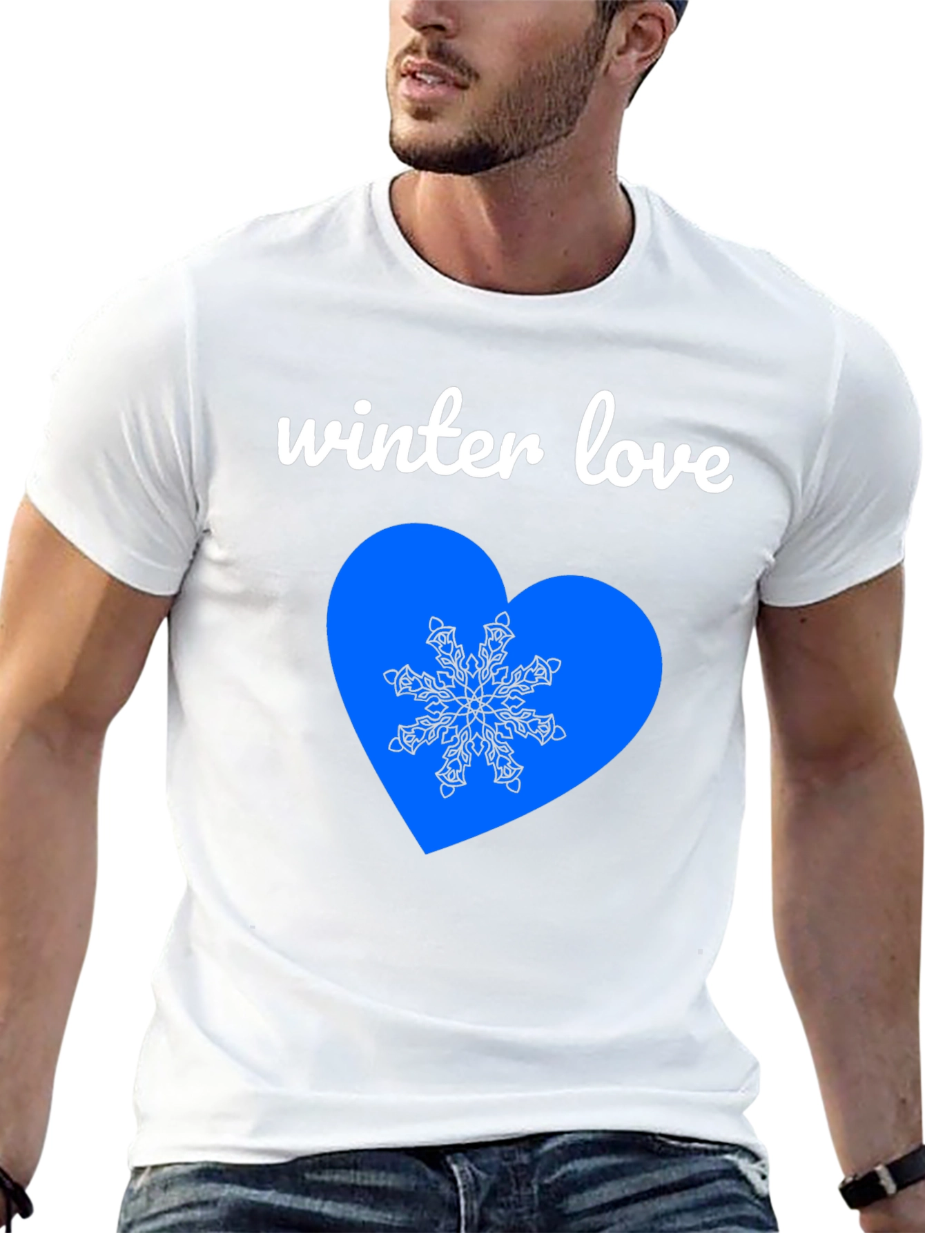 Winter Love Graphic Tee - Black