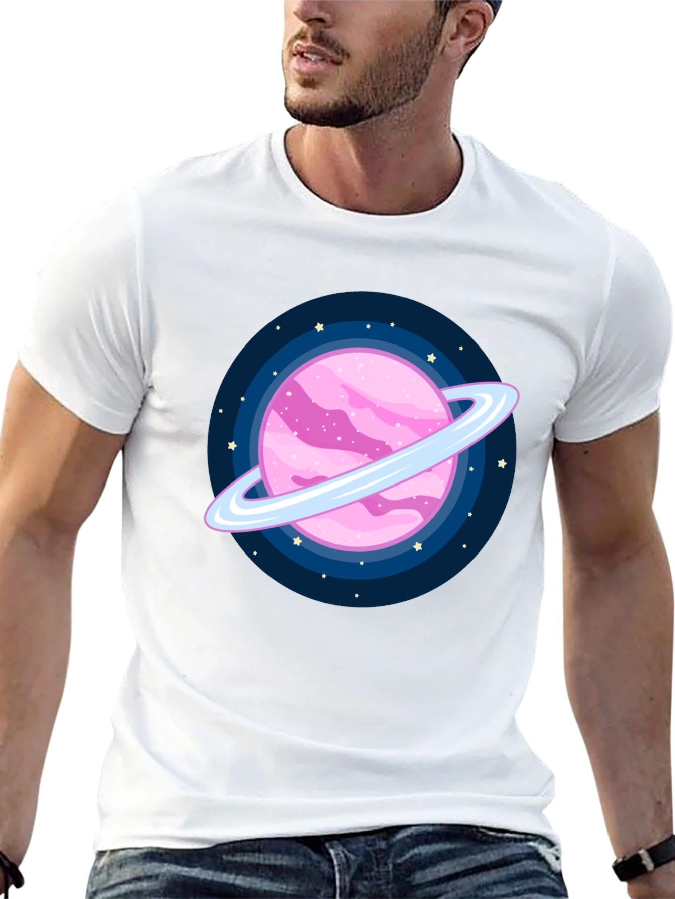 Pink Planet T-Shirt - Galactic Style